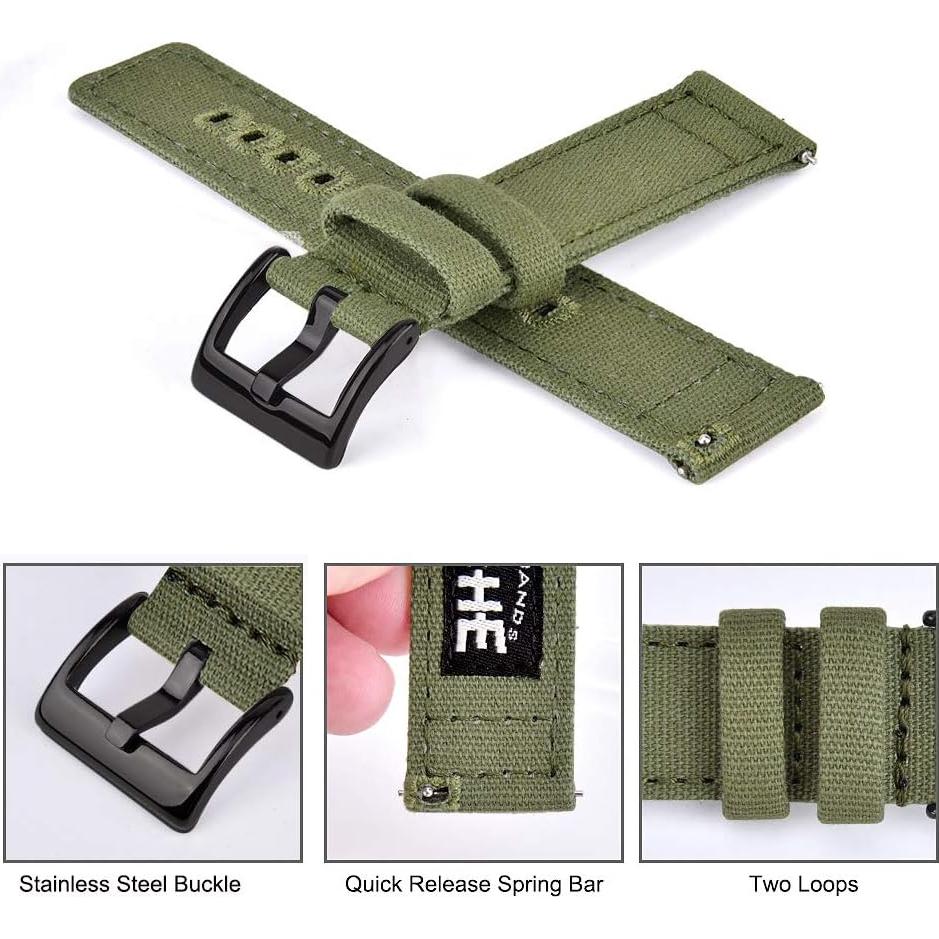 Correa de Reloj Ritche Lona Vintage 18mm 20mm 22mm 24mm