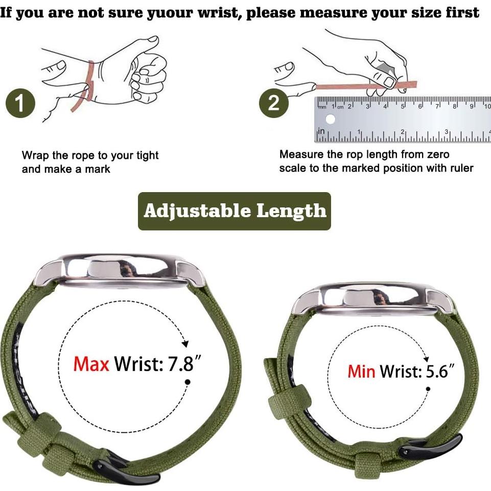 Correa de Reloj Ritche Lona Vintage 18mm 20mm 22mm 24mm