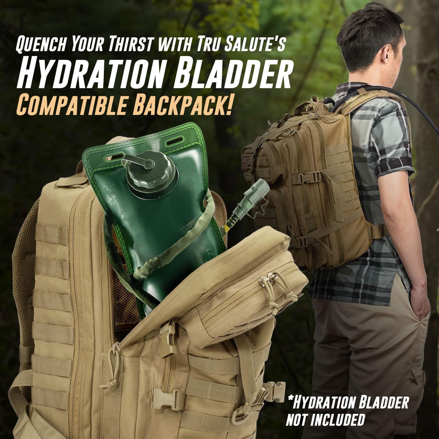 Mochila Táctica Militar 45L Tan con Sistema Molle