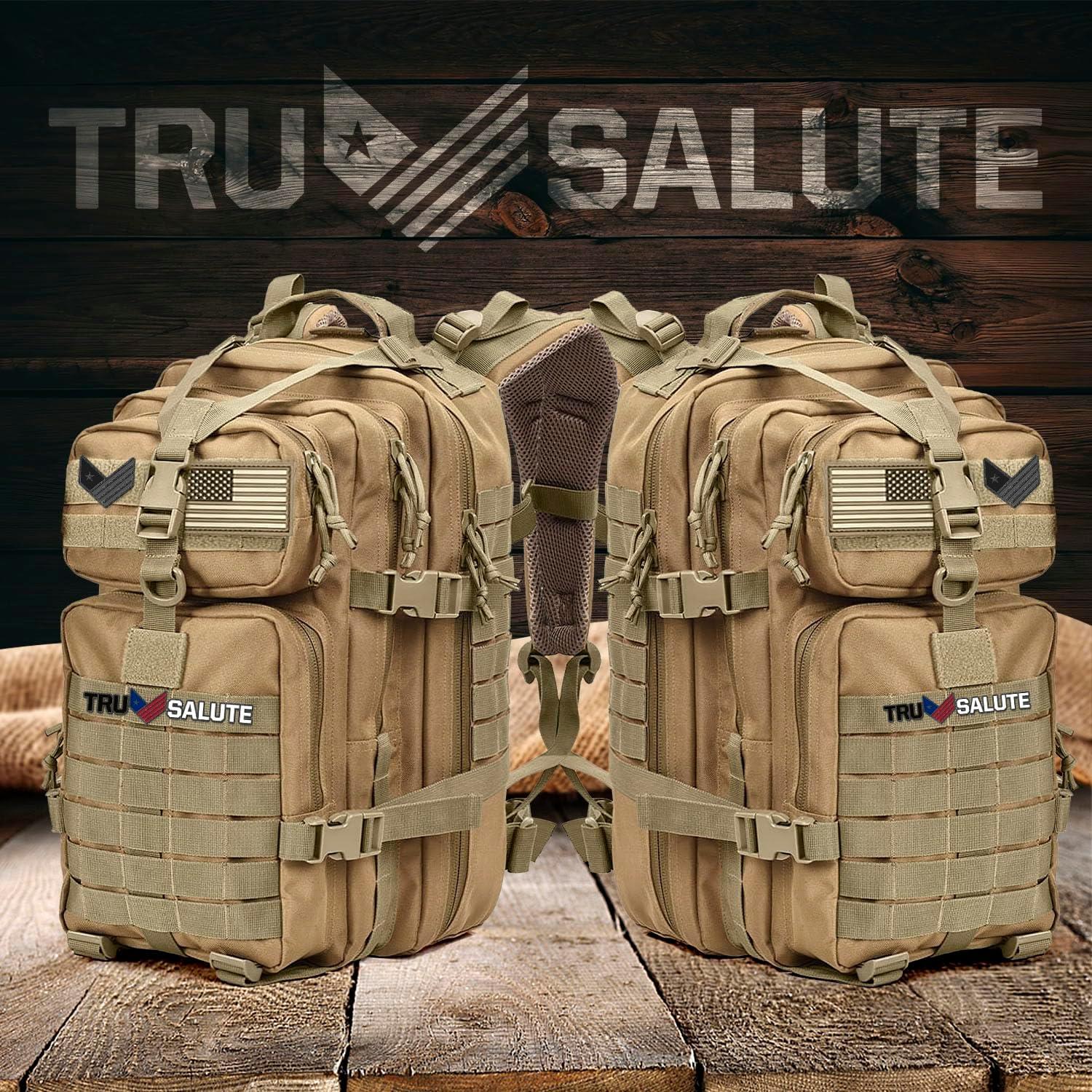 Mochila Táctica Militar 45L Tan con Sistema Molle