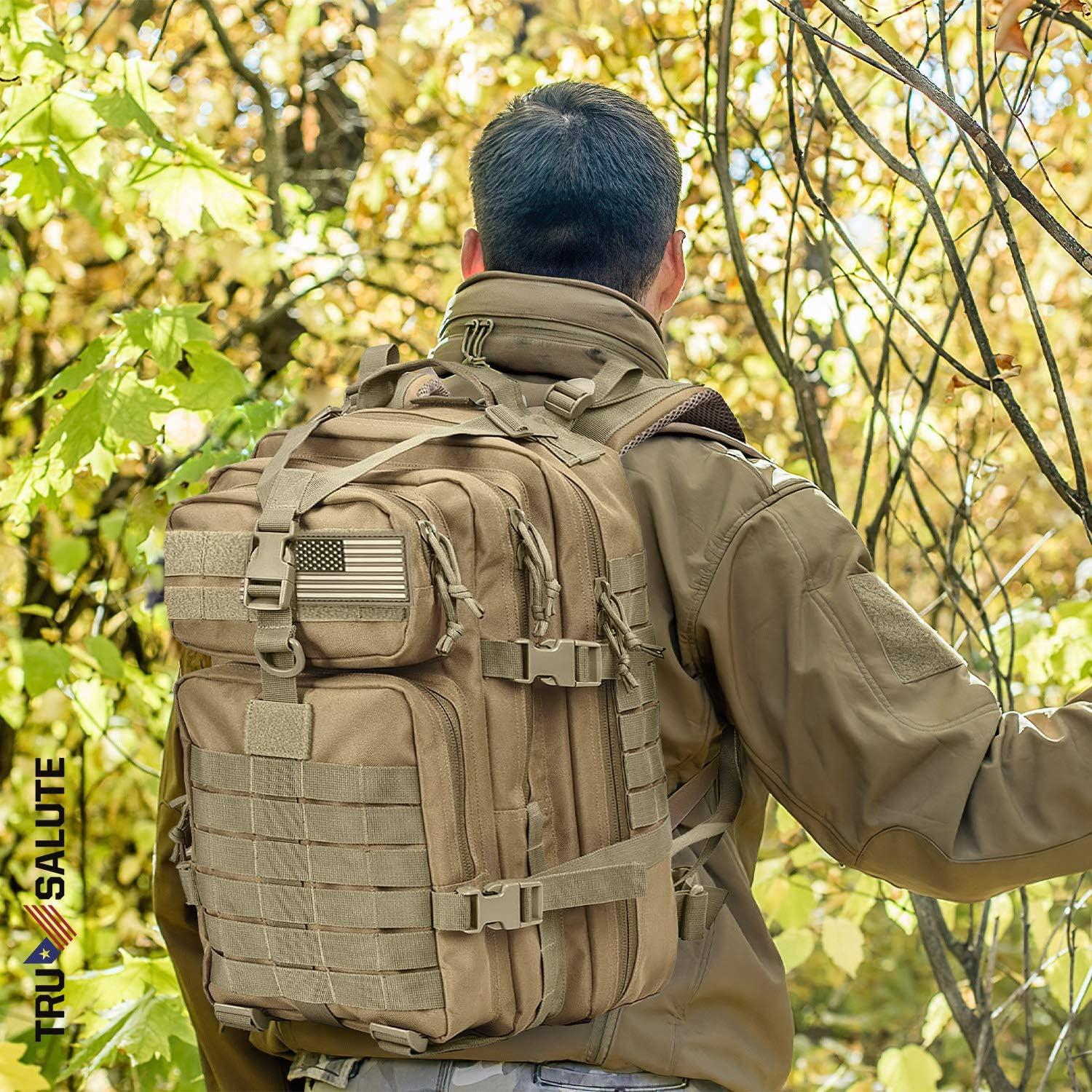 Mochila Táctica Militar 45L Tan con Sistema Molle