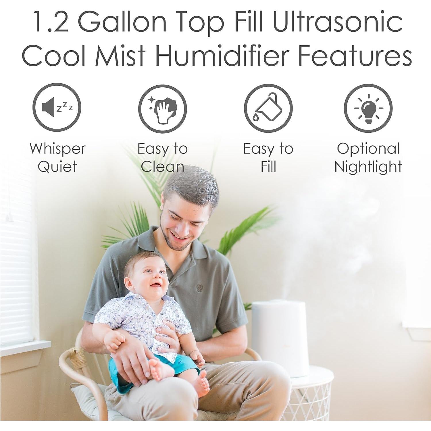 Humidificador Crane Llenado Superior 1.2 Galones Niebla Fresca