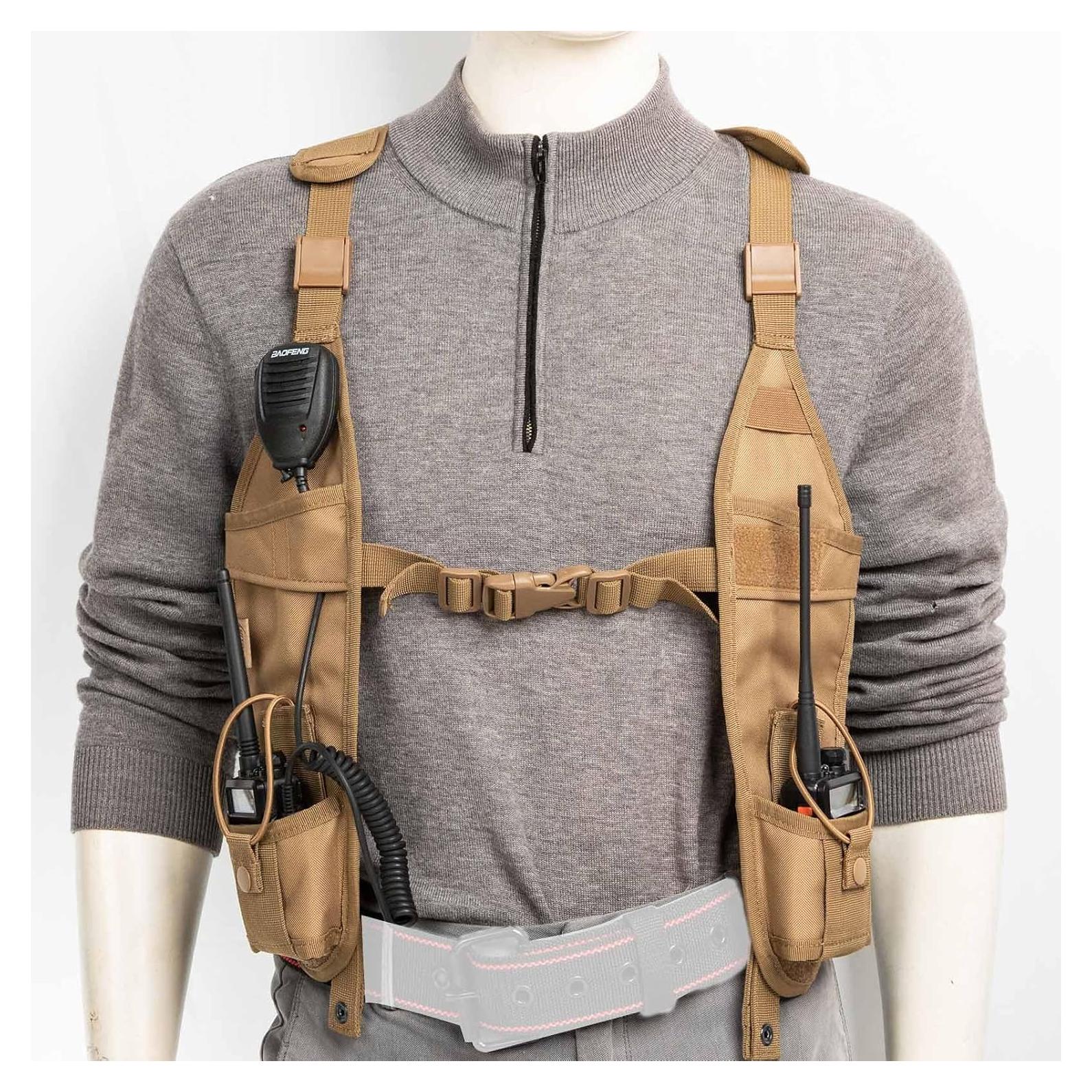 Arnés de Hombro LUITON LT-JKB para Radio Universal Caqui