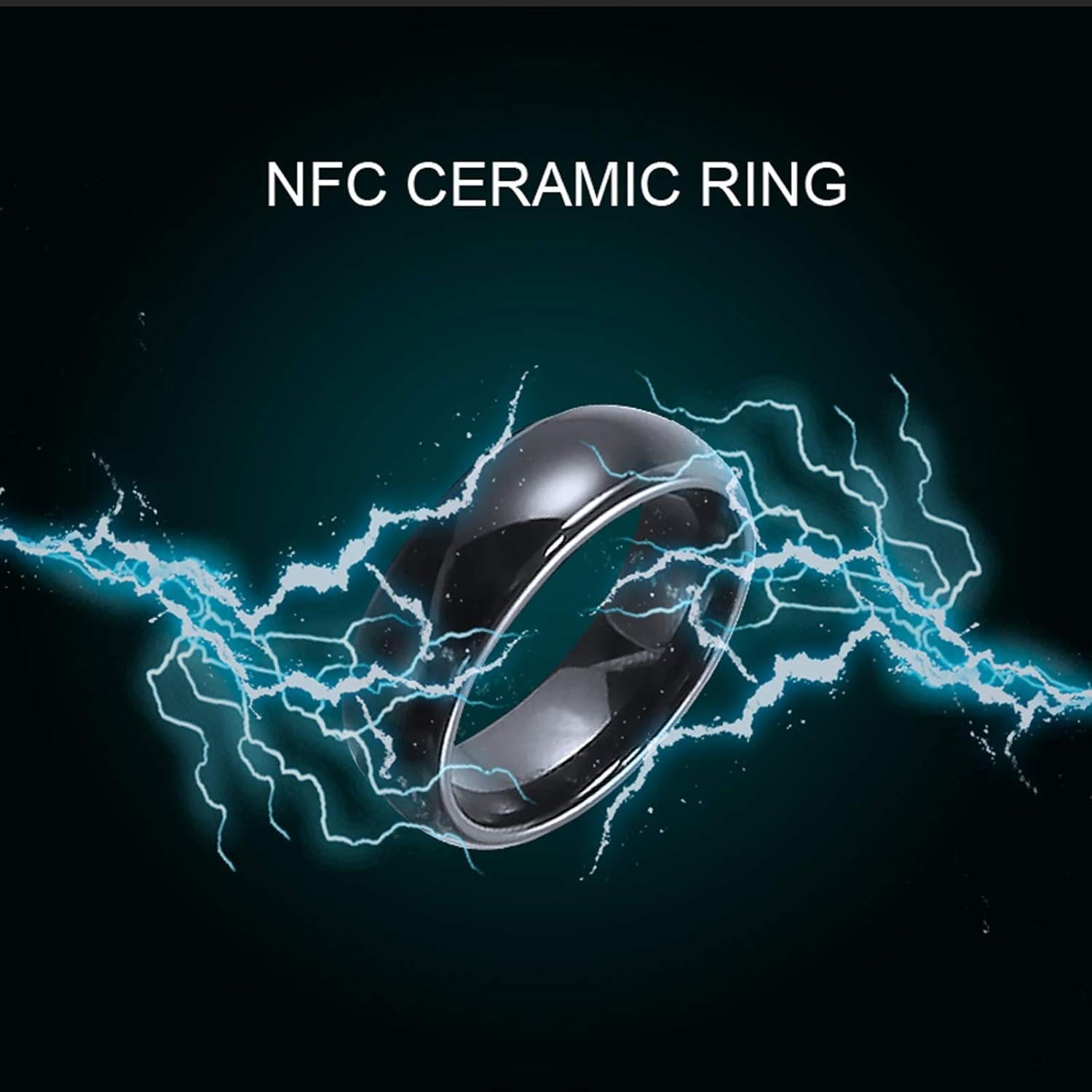 Anillo NFC Cerámico HECERE Blanco Tamaño 7 Impermeable