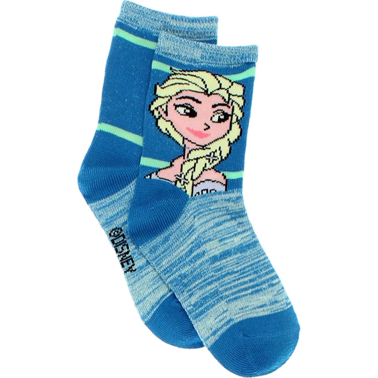 Conjunto de 4 calcetines Disney Frozen para niñas - Anna y Elsa