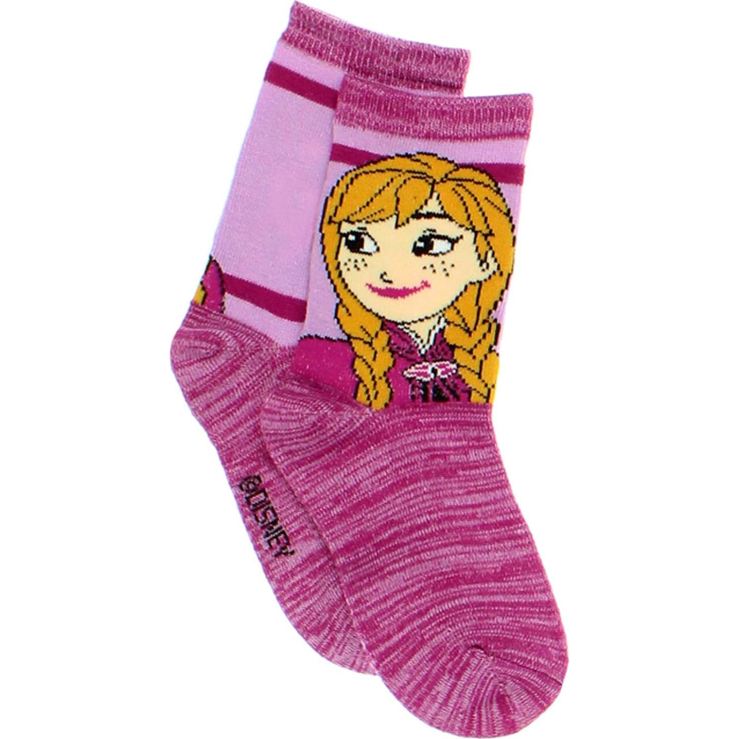 Conjunto de 4 calcetines Disney Frozen para niñas - Anna y Elsa