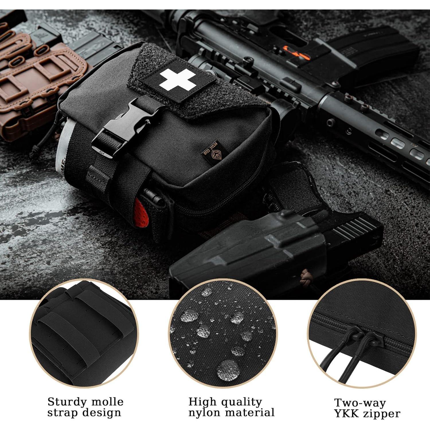 Bolsa Médica Táctica PETAC GEAR IFAK Molle 13.97x19.05cm