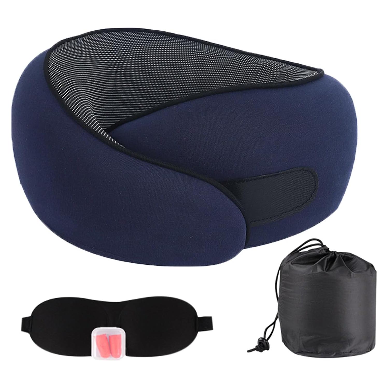 Almohada de Cuello Ergonómica MQZAYZ Azul para Viajes