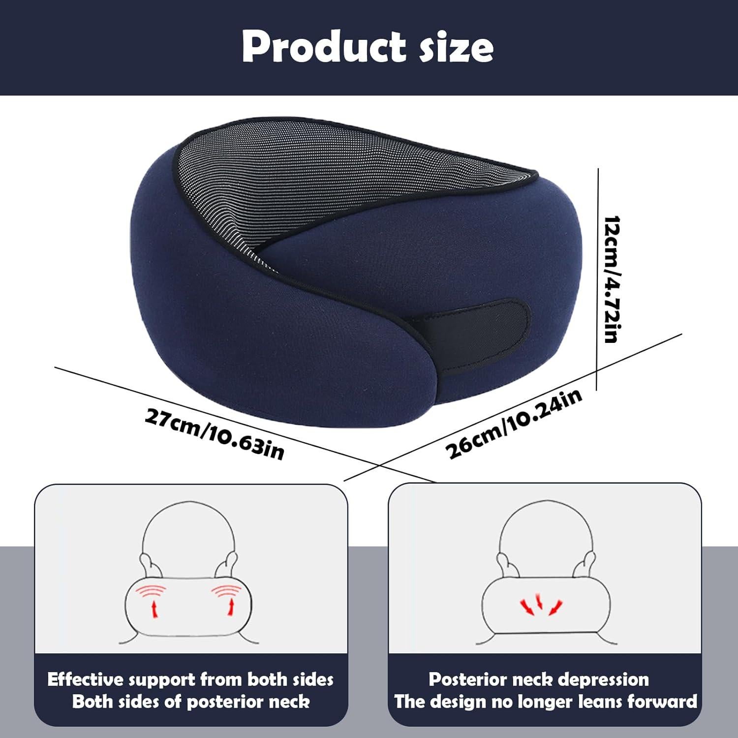 Almohada de Cuello Ergonómica MQZAYZ Azul para Viajes