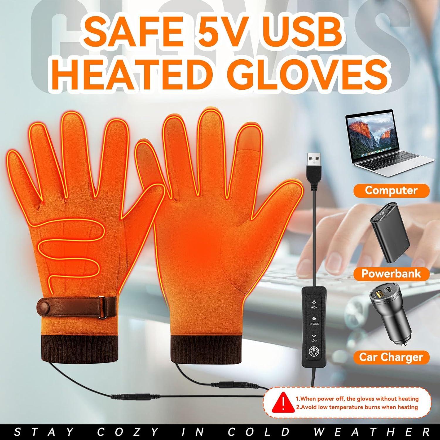 Guantes Calentados USB Eskood 001 Térmicos para Invierno