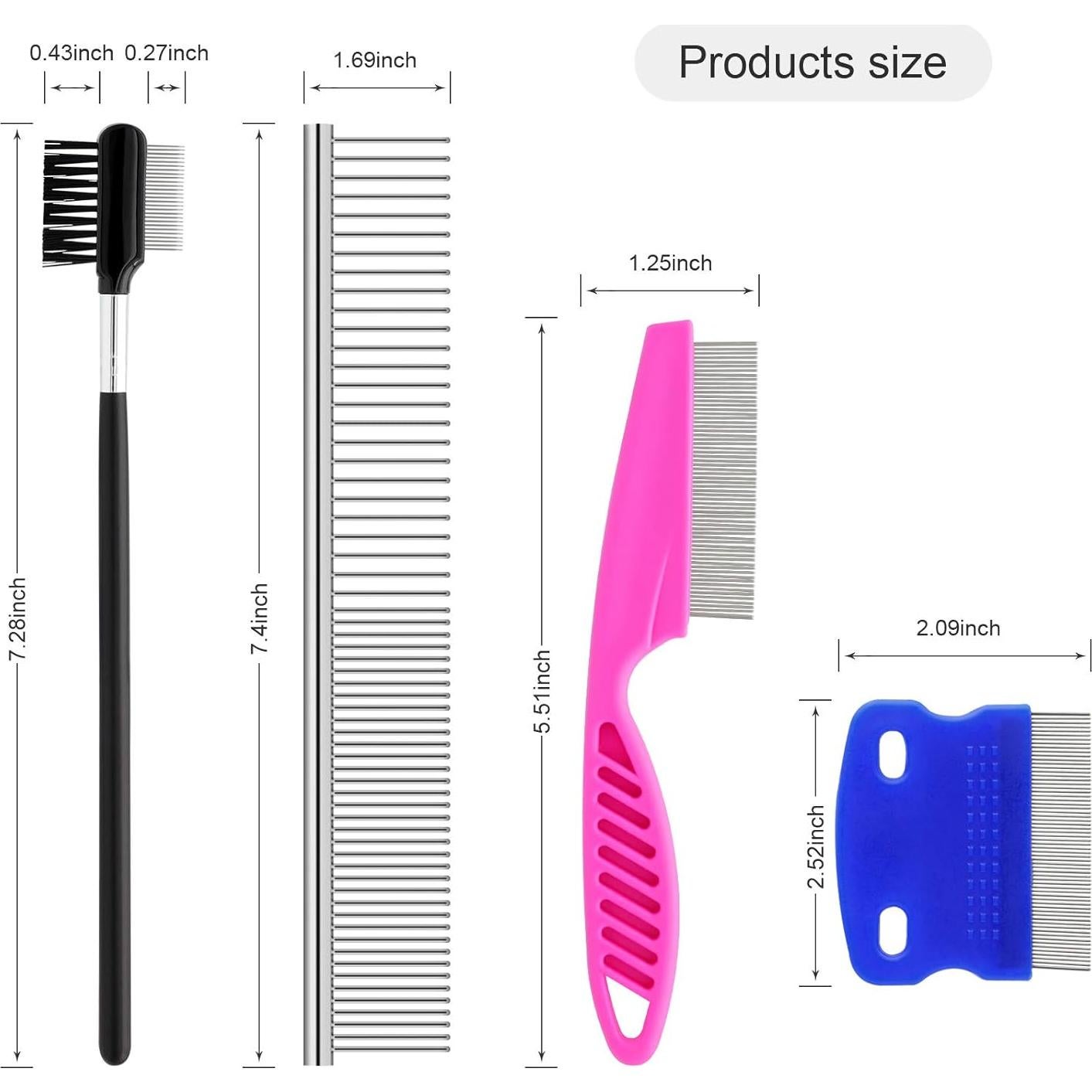 Kit de Peines para Aseo de Mascotas GUBCUB 2-en-1 para Perros