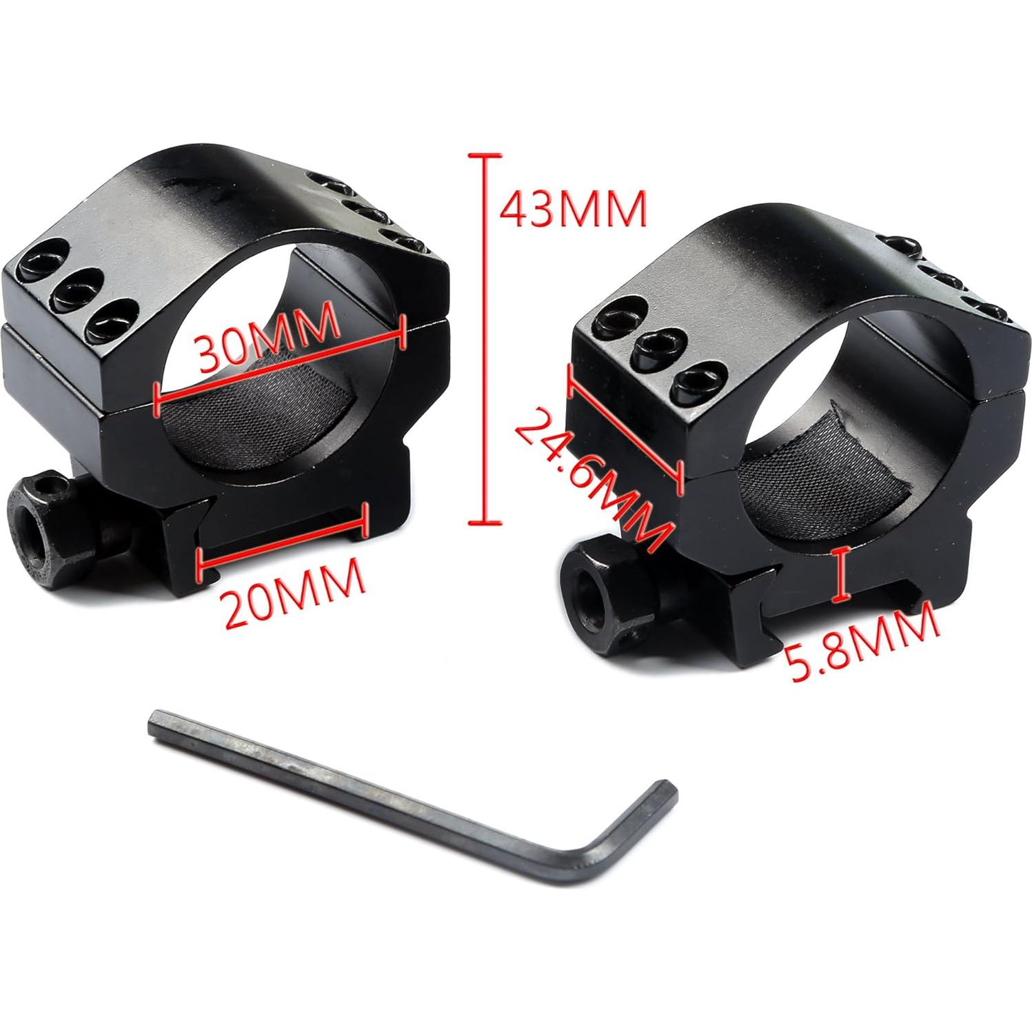 Anillas de Alcance Thorn 30mm Bajo para Riel Picatinny