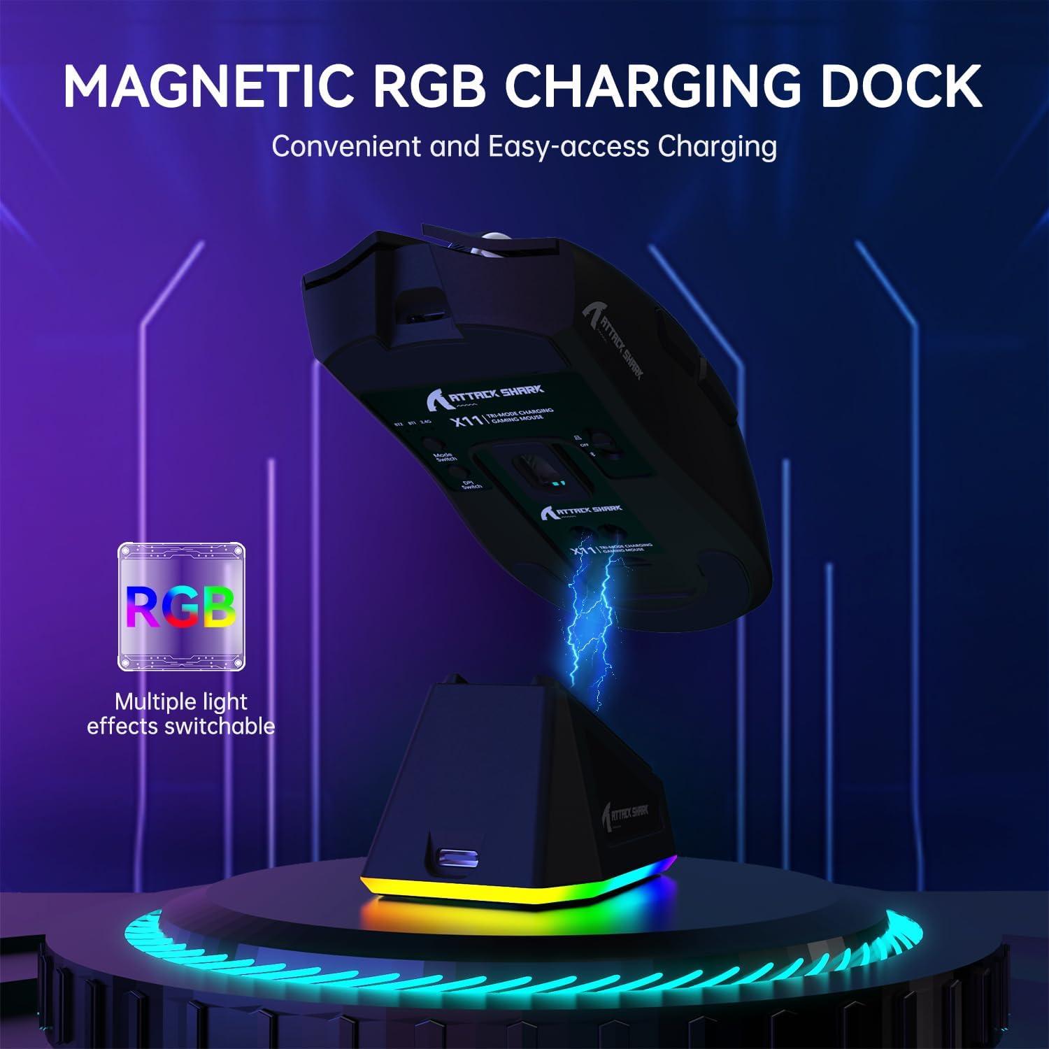 Ratón Gaming Inalámbrico ATTACK SHARK X11 22K DPI RGB