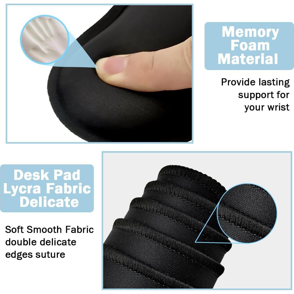 Juego de Almohadillas 4-en-1 WB WEIRDBEAST Negro - Escritorio Ergonómico