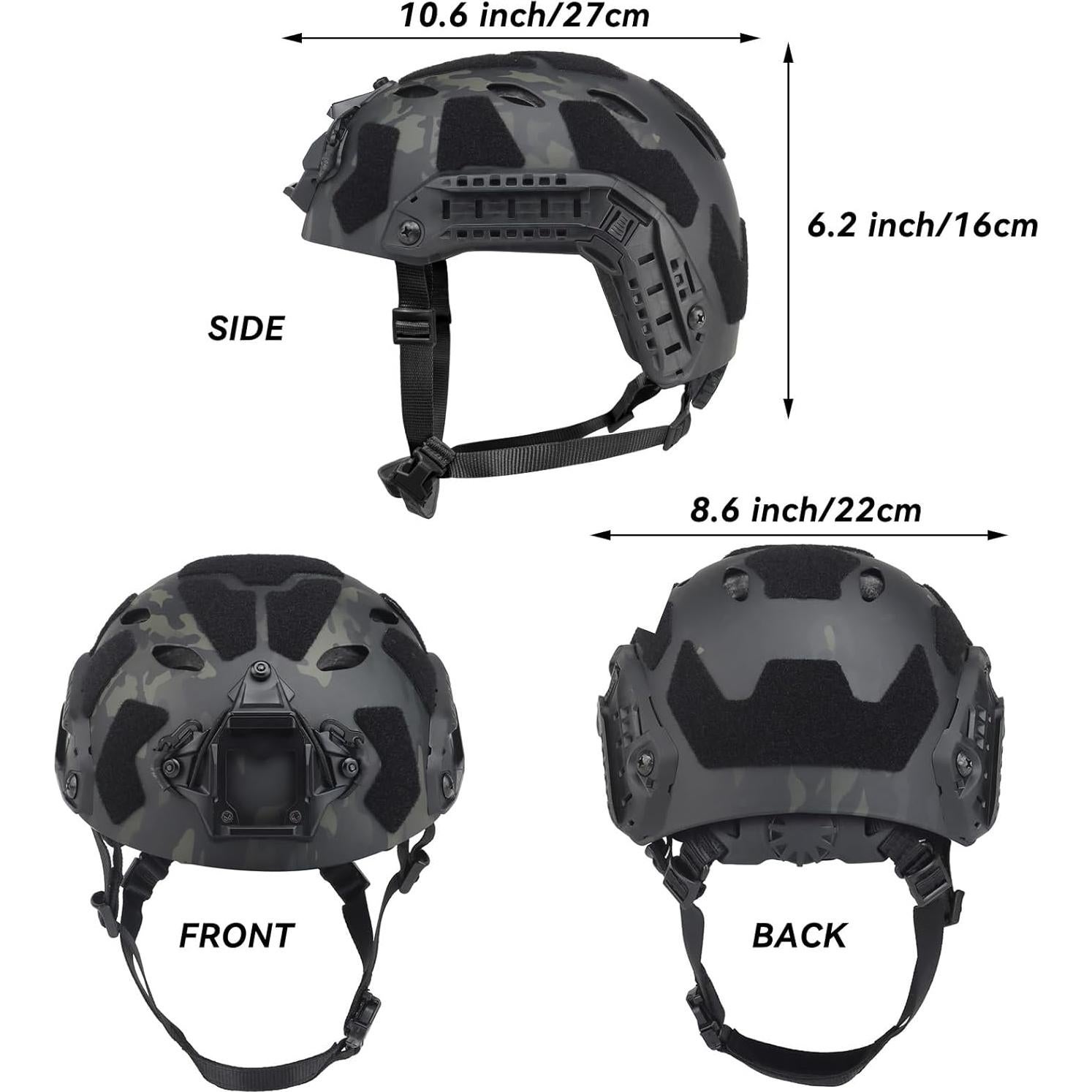 Casco Táctico AOUTACC Ajustable para Airsoft y Paintball