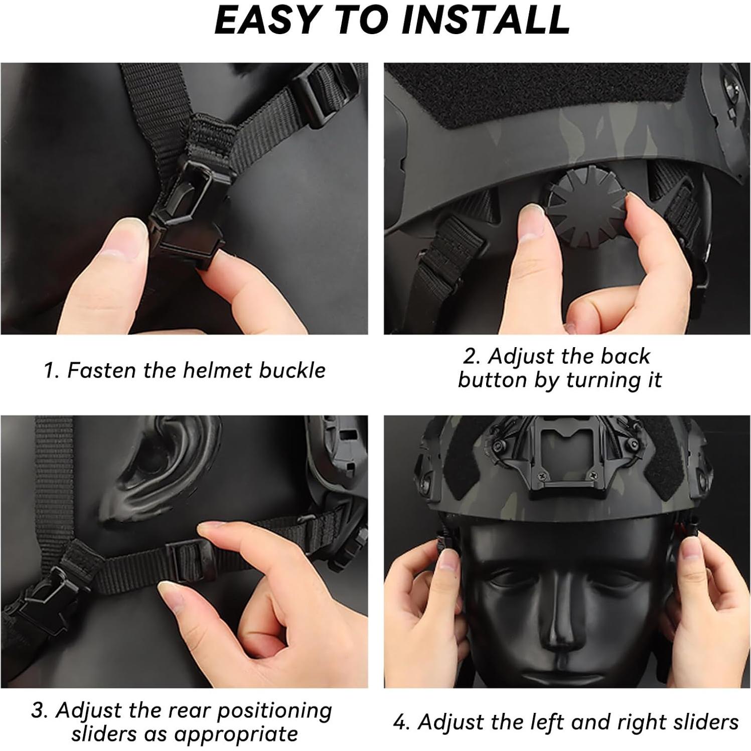 Casco Táctico AOUTACC Ajustable para Airsoft y Paintball