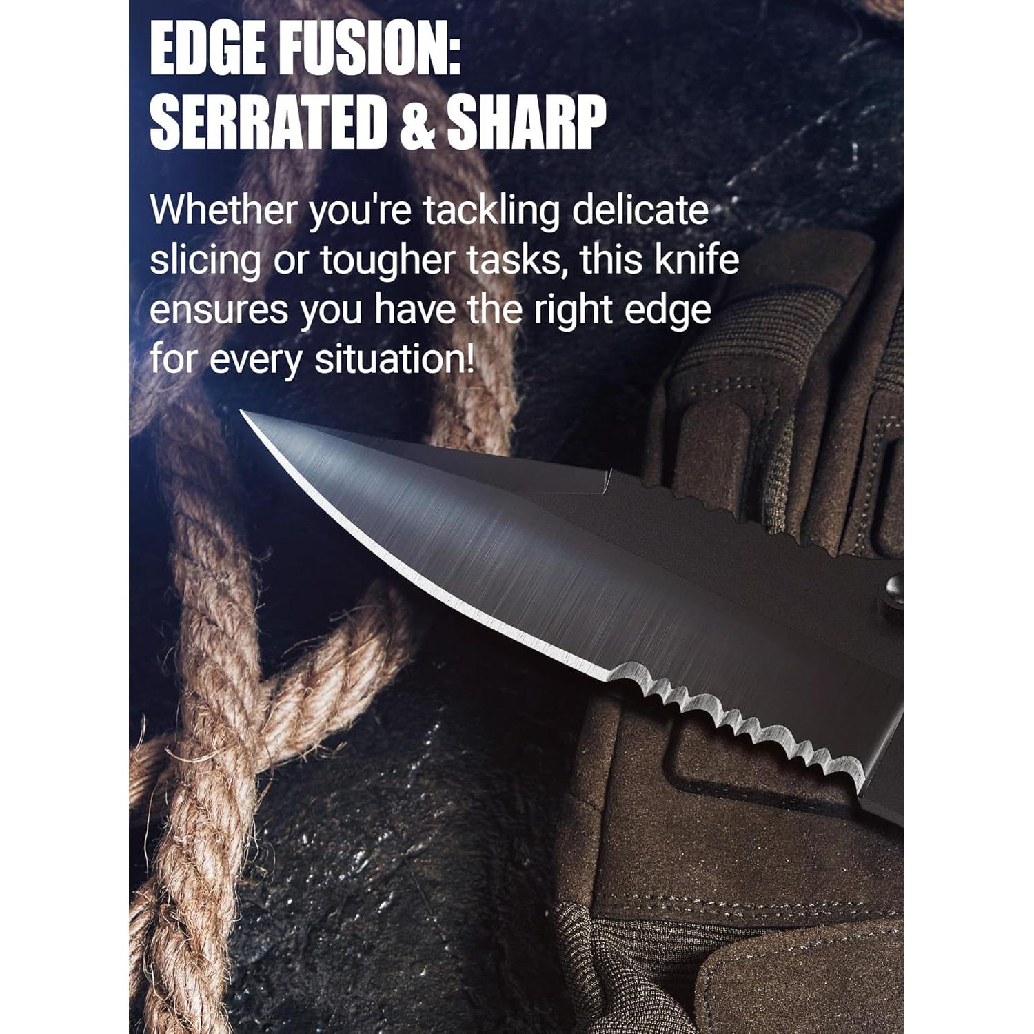 Cuchillo Plegable Táctico BUEN TRABAJADOR 6.81 cm Negro