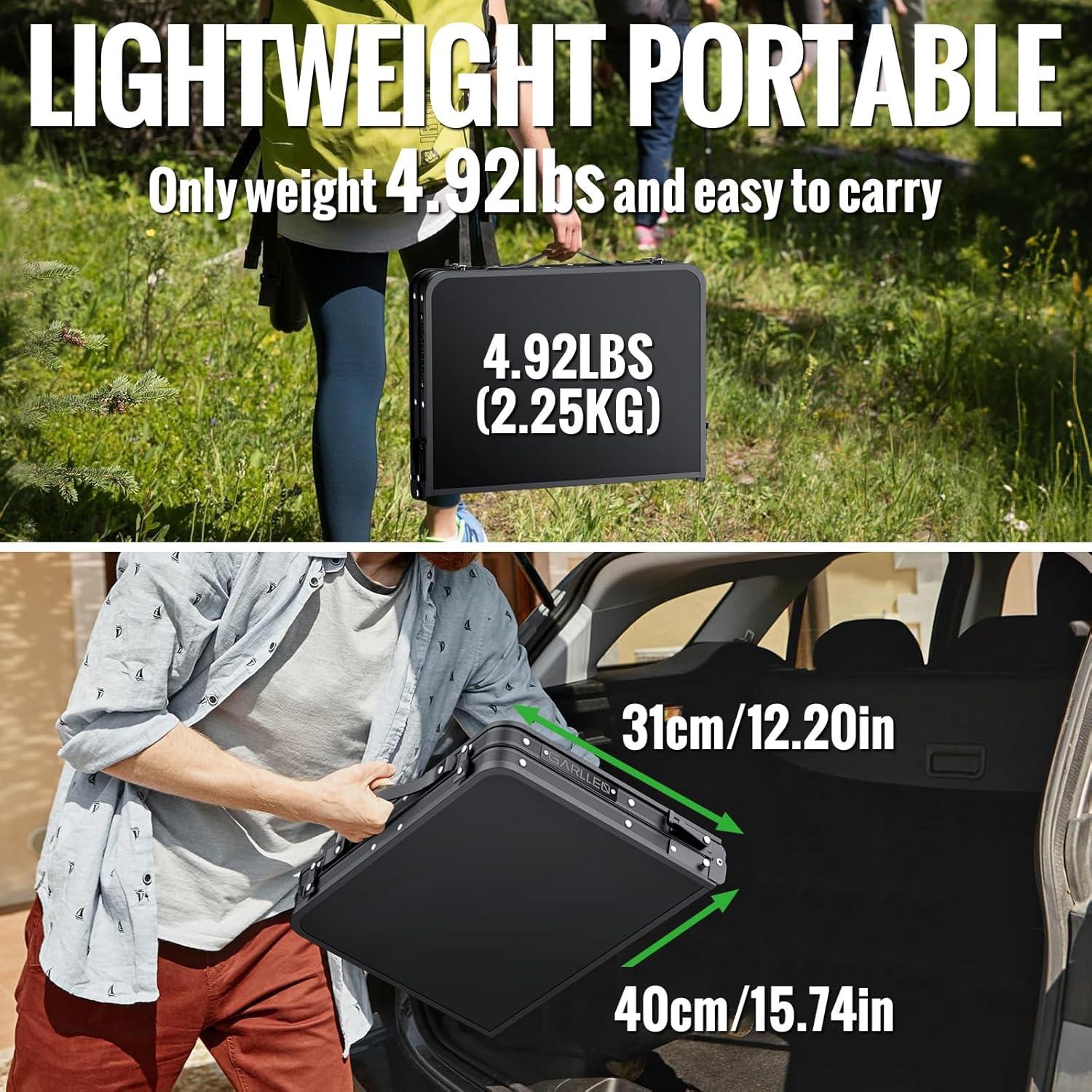 Mesa de Camping Plegable GARLLEN HFWGAL011-A 57.9x39.9cm Negra