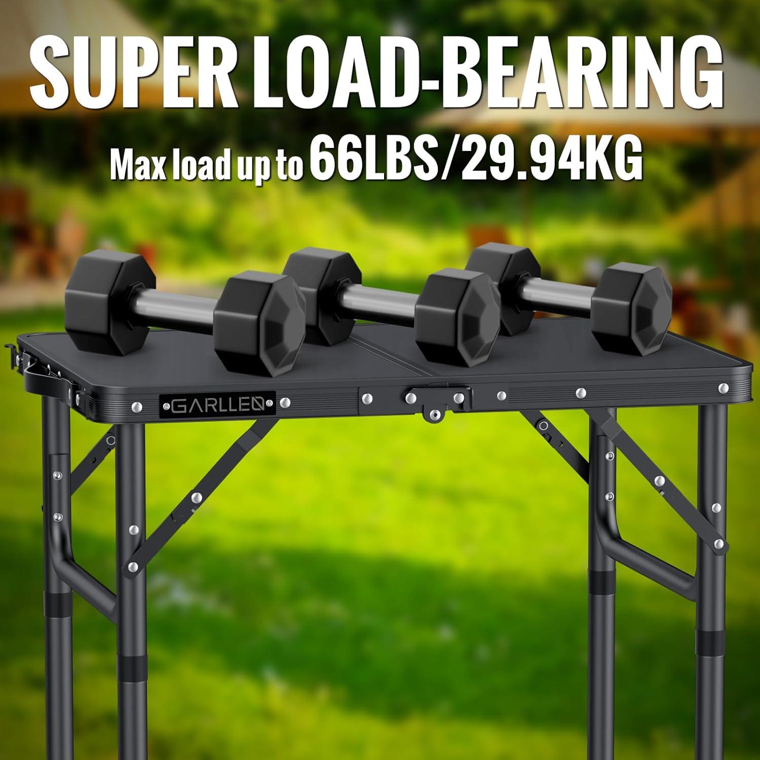 Mesa de Camping Plegable GARLLEN HFWGAL011-A 57.9x39.9cm Negra