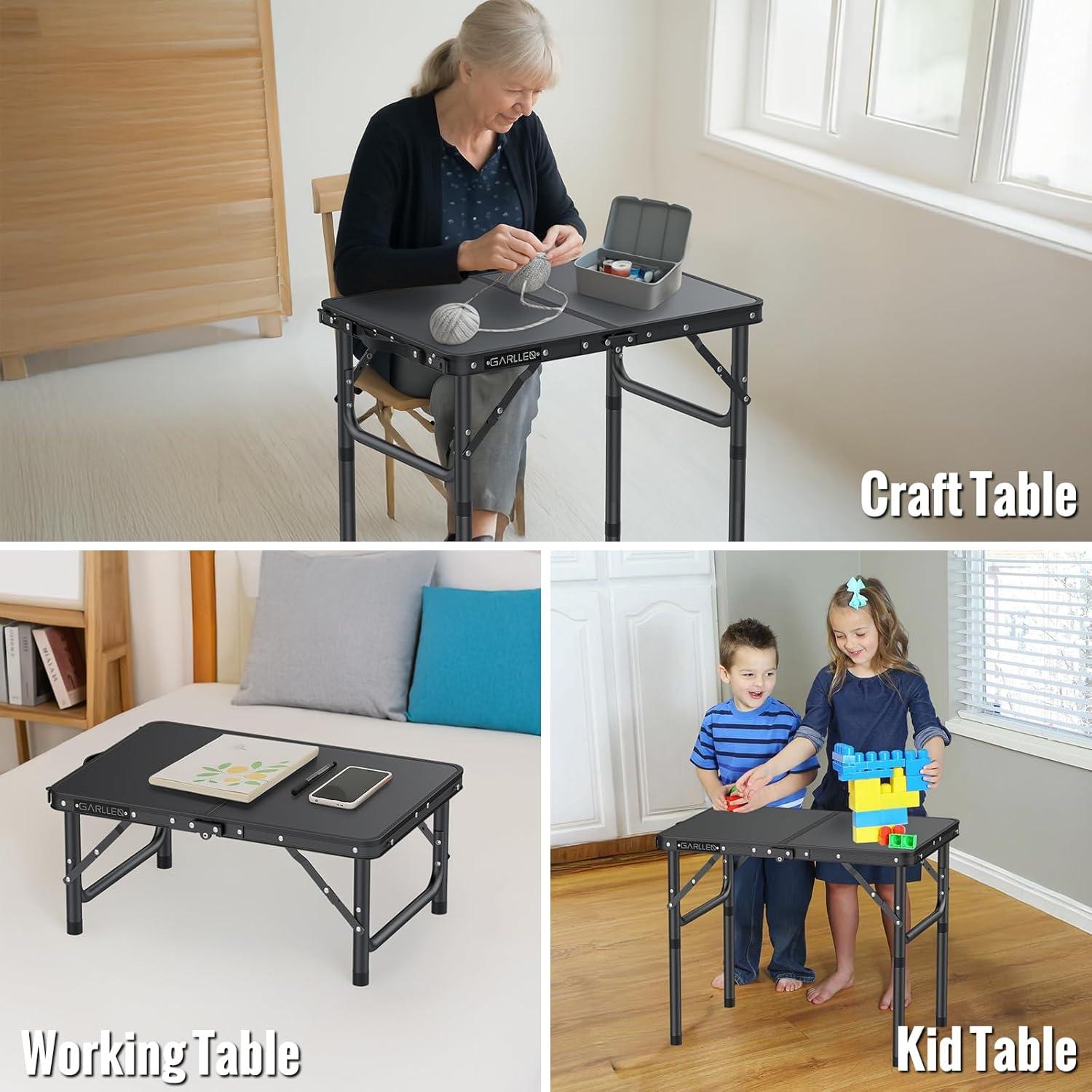 Mesa de Camping Plegable GARLLEN HFWGAL011-A 57.9x39.9cm Negra