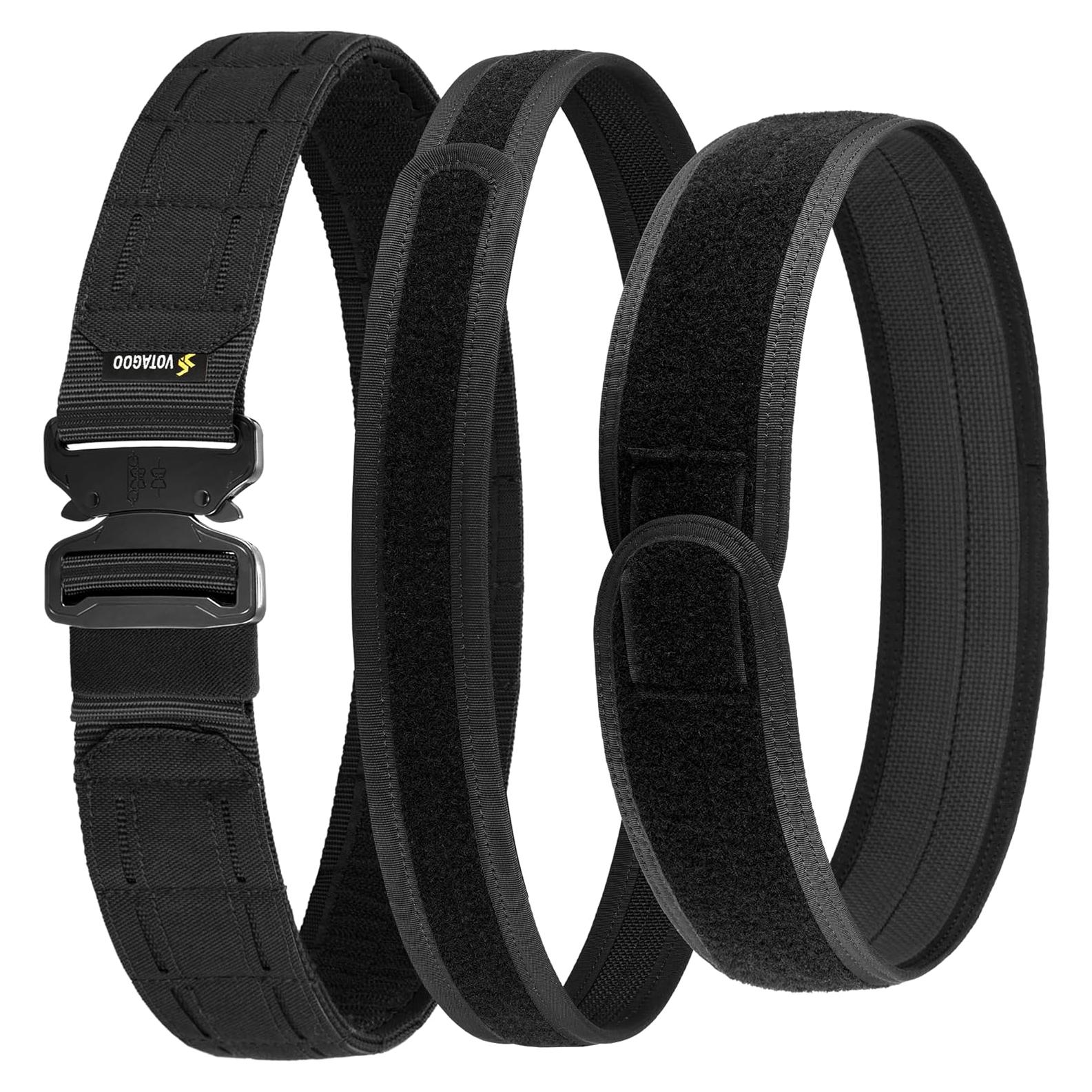 Cinturón Táctico MOLLE Negro 5,08 cm Ajustable