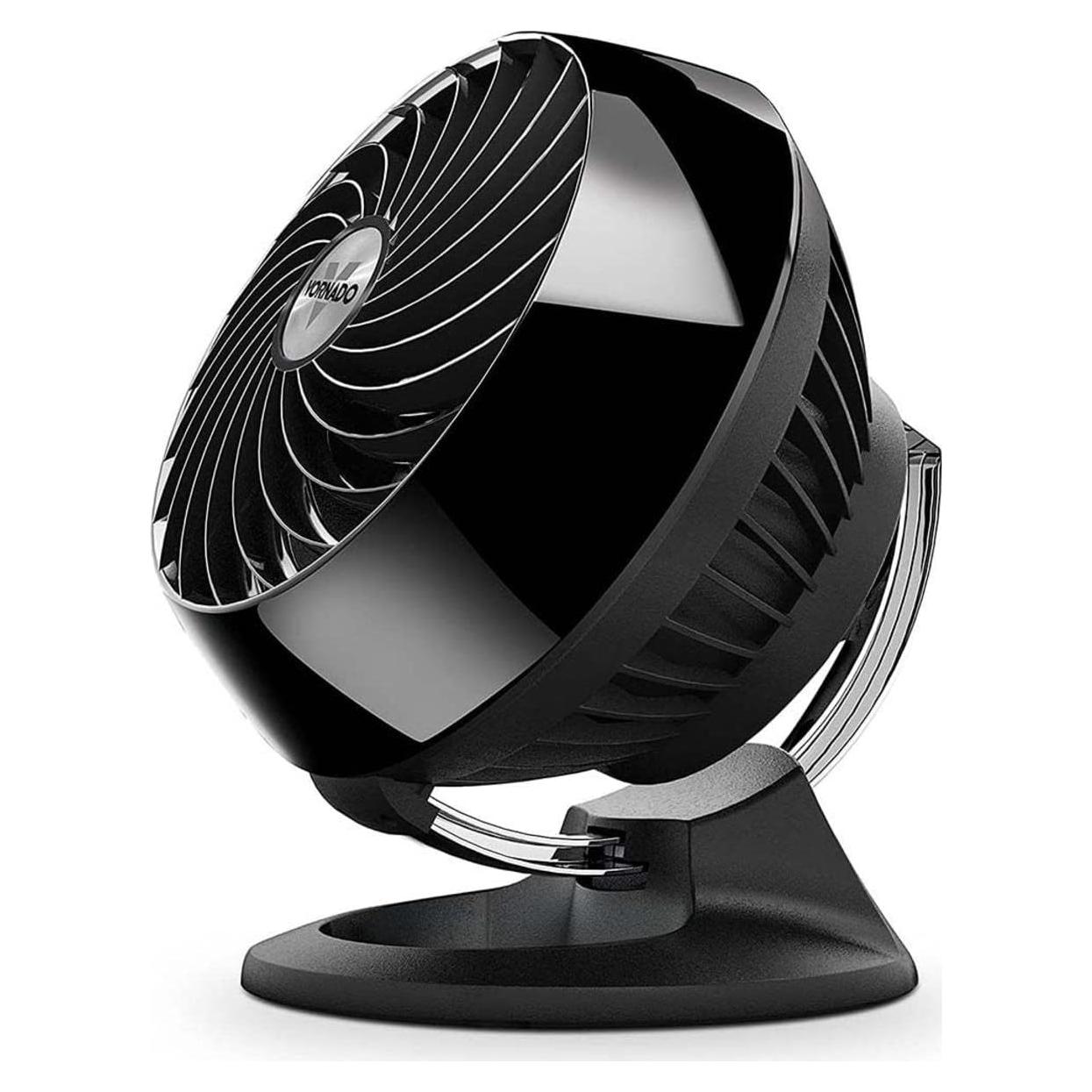 Vornado 160 Personal Air Circulator Small Fan for Dorm, Desk, and Bedside Cooling with 2 Speeds Black.