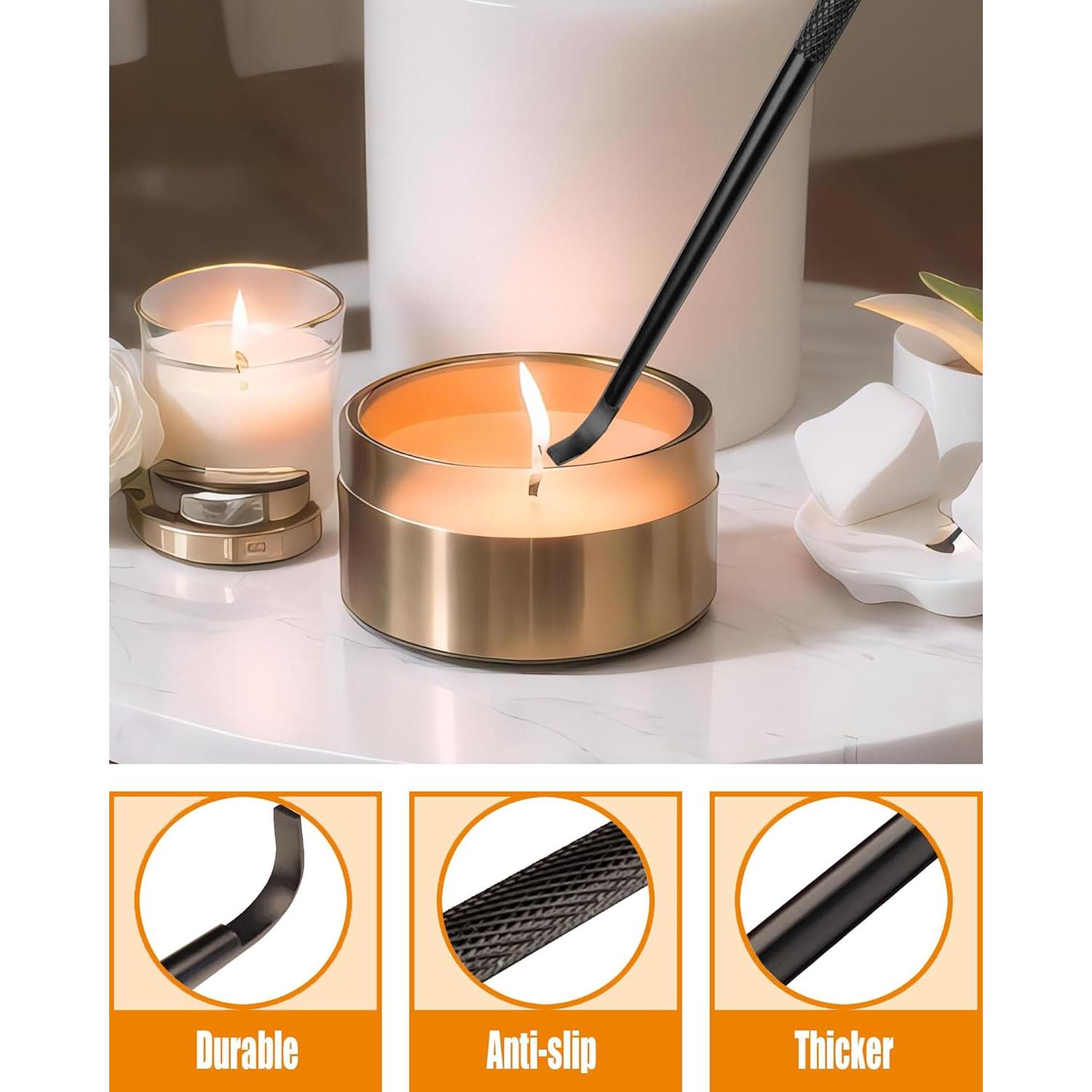 Juego de Accesorios para Velas YOUTUOY 4 en 1 Negro Mate