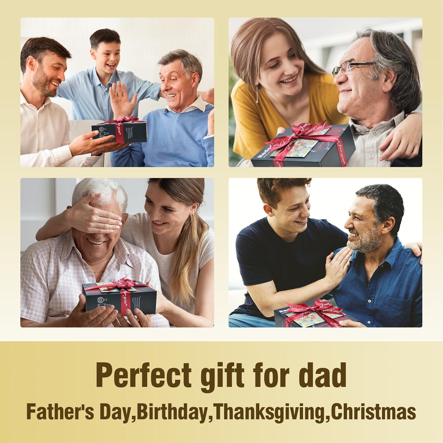 Rechargeable Wine/Whiskey/Liquor Electric Dispenser, Automatic Decanter/Aerator/Pourer, Smart Quantitative Dispensing Adjustable 0-999ml, Men's/Women Birthday Gift, Exclusive Card (for Dad)