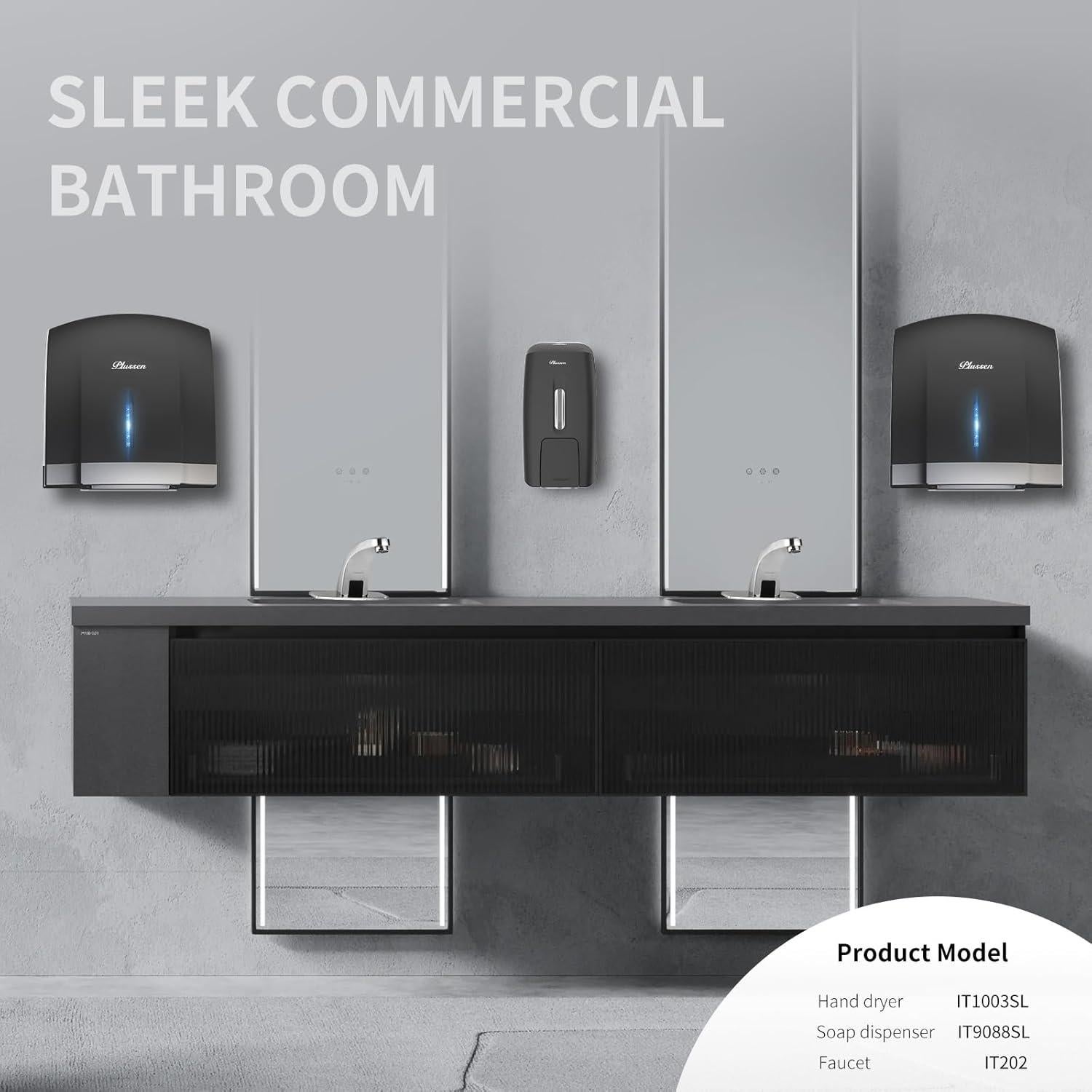 Secador de Manos Automático Compacto 2.34 kg Negro