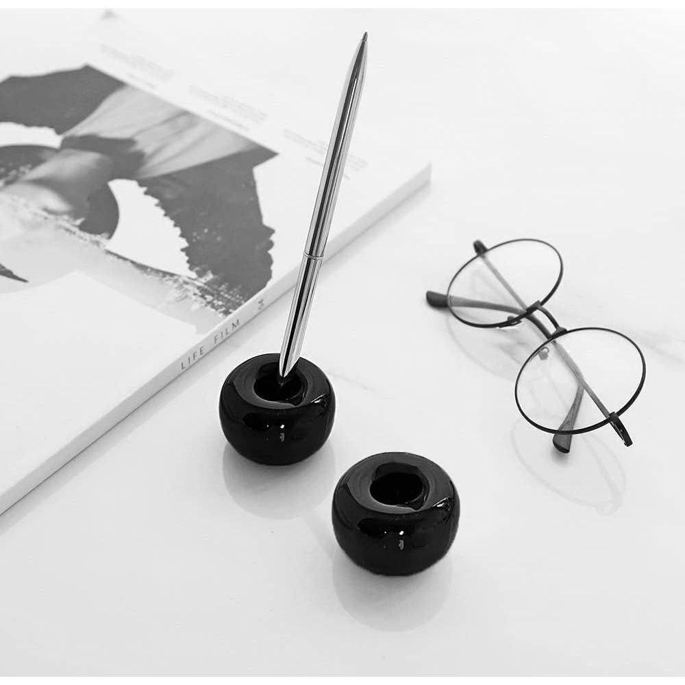 Soporte de Cepillo de Dientes Cerámica HalfofLife Negro 2 Piezas