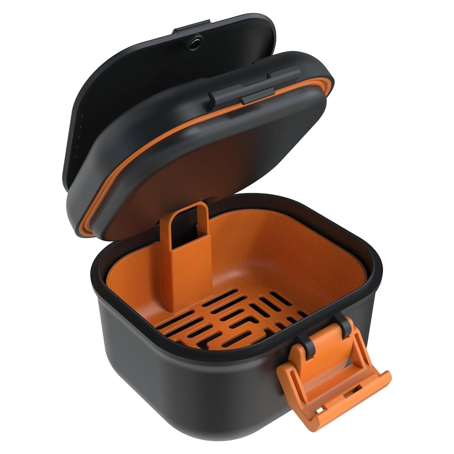 Taza de Baño para Dentaduras ARGOMAX Negra y Naranja