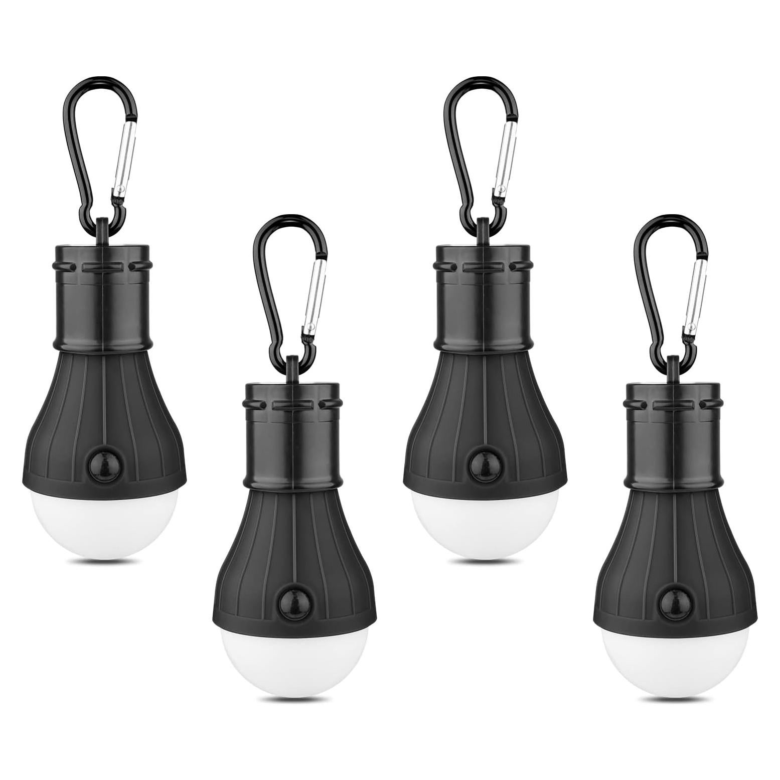 Linterna de Camping LED Jarxin 4 Piezas Negra Impermeable