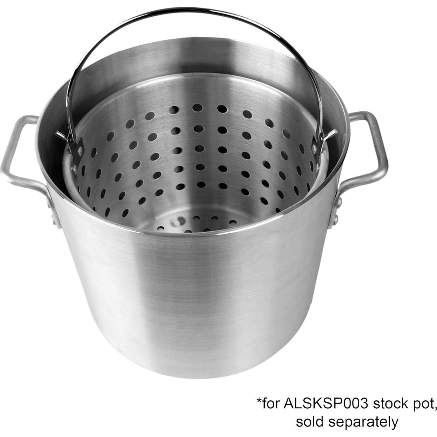 Thunder Group 16-Quart Aluminum Steamer Basket Fits ALSKSP003