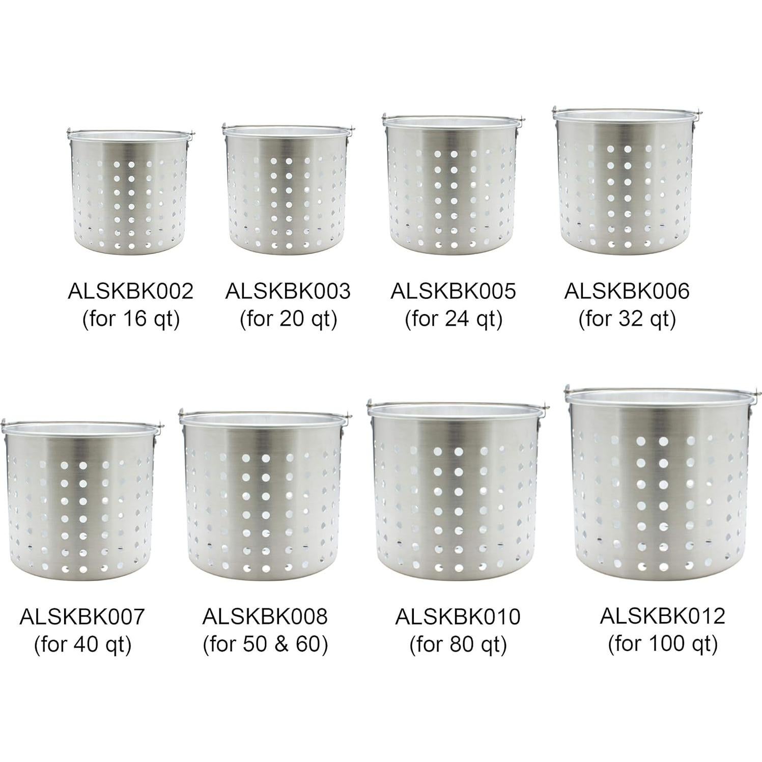 Thunder Group 16-Quart Aluminum Steamer Basket Fits ALSKSP003