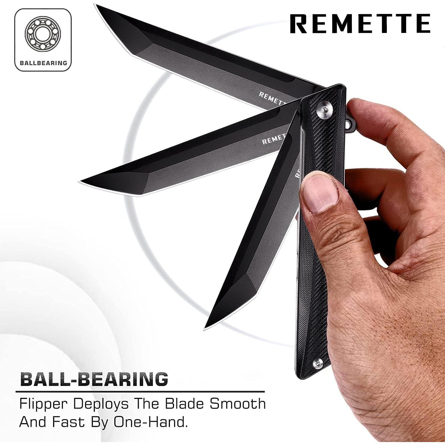 Cuchillo de bolsillo REMETTE GD22K, acero D2, EDC ligero