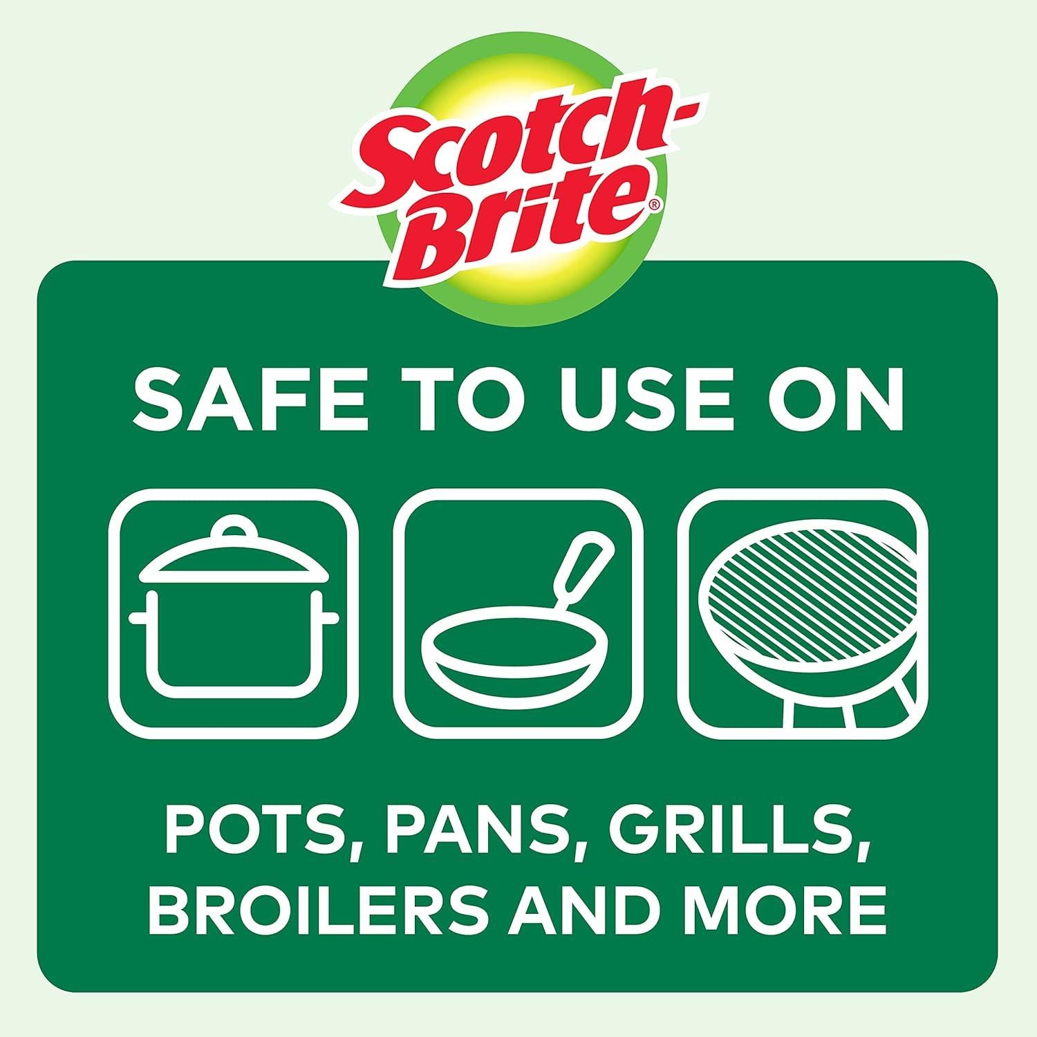 Scotch-Brite Copper Coated Scrubbing Scour Pads, 3 Scouring Scrubber Pads