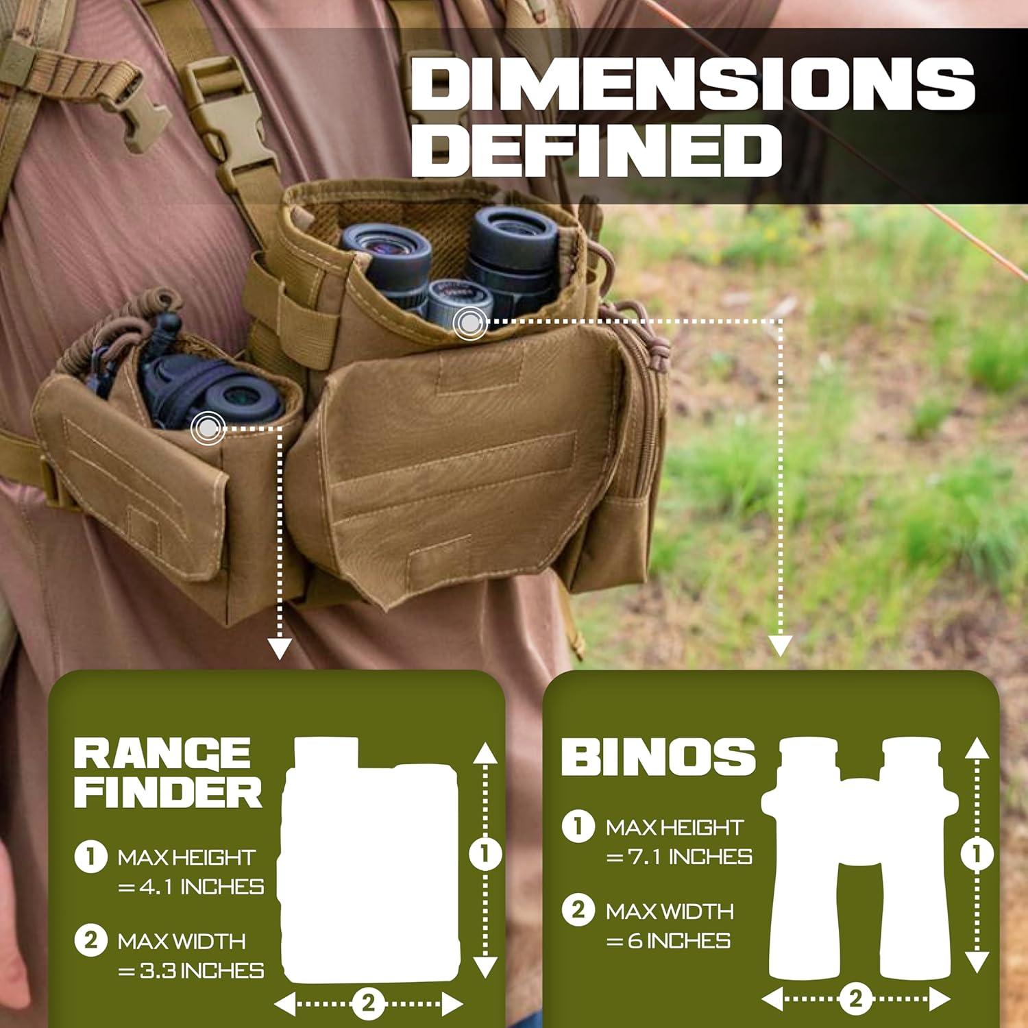 Arnés de Binoculares Impermeable Lone Trail - Funda Silenciosa