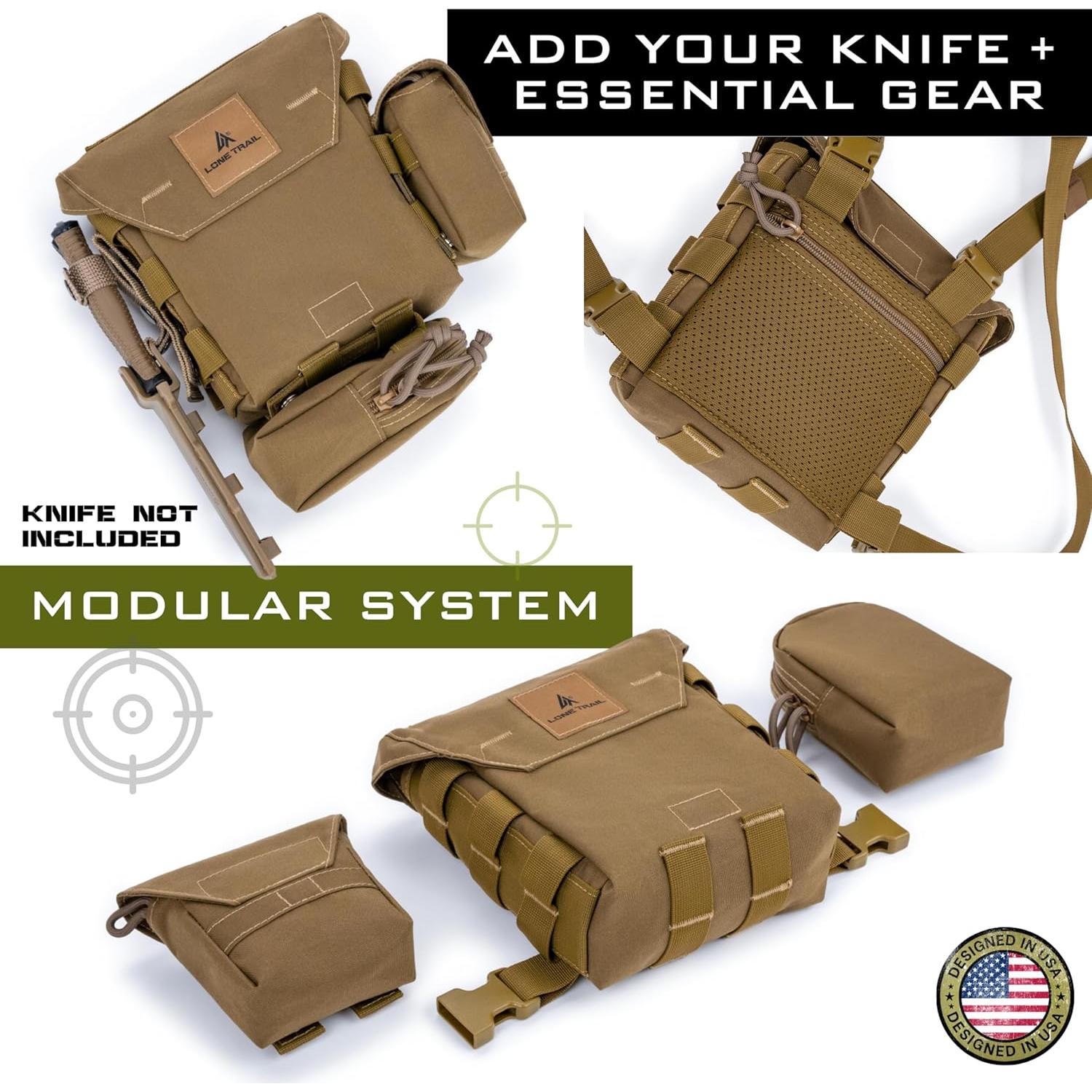 Arnés de Binoculares Impermeable Lone Trail - Funda Silenciosa