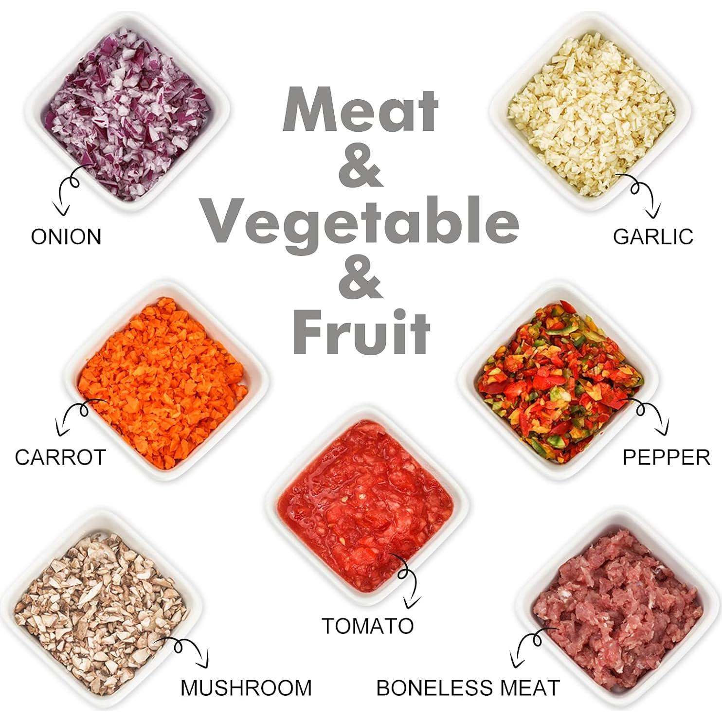 Picador de Alimentos Manual Geedel 2.5 Tazas Gris - Cebolla, Ajo, Verduras