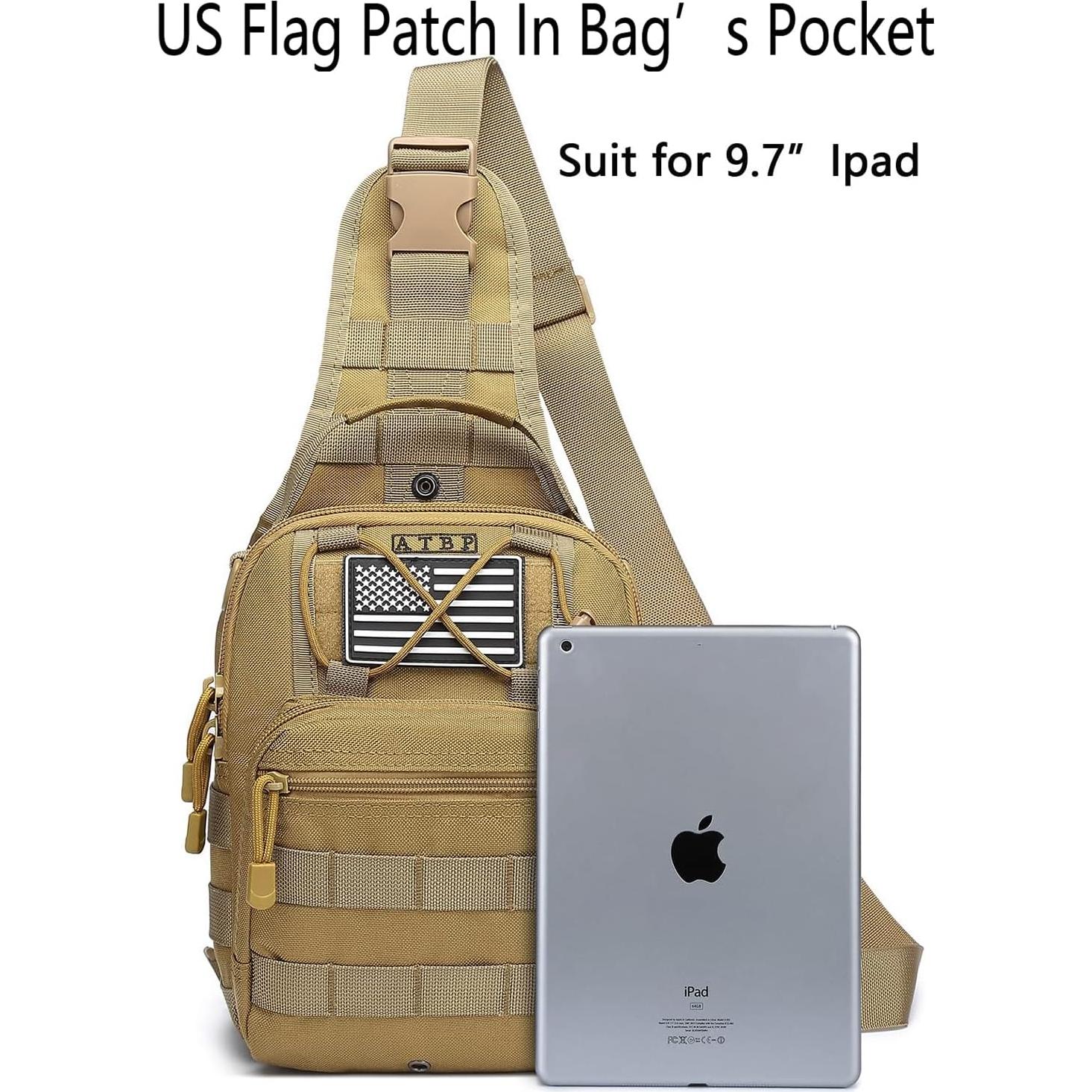 Mochila Táctica Pequeña ATBP con Funda Universal Negra