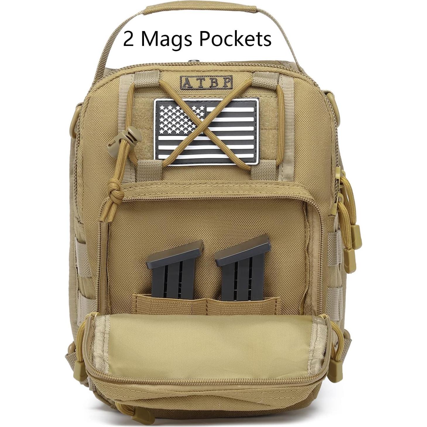 Mochila Táctica Pequeña ATBP con Funda Universal Negra