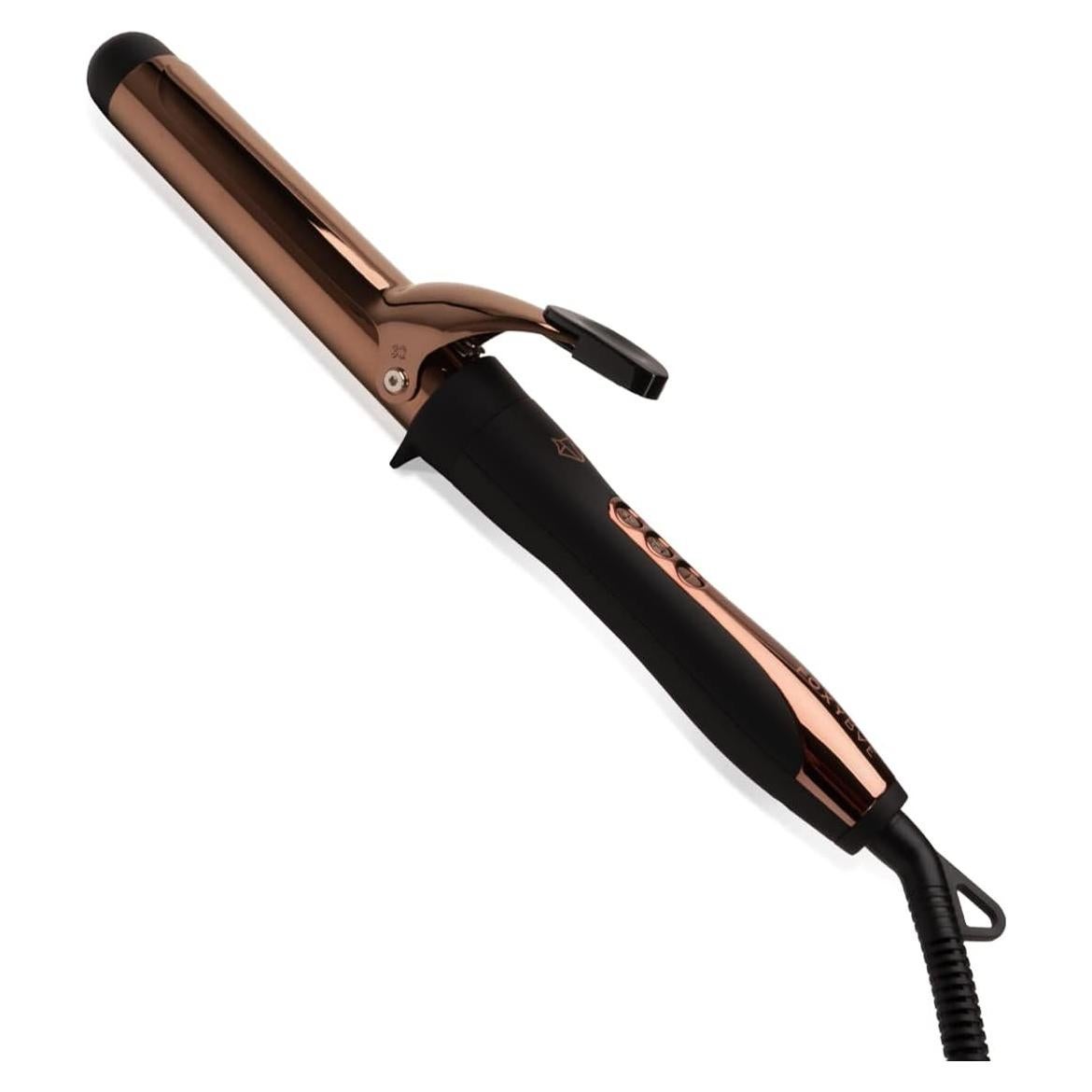 Plancha de Rizar Titanio FoxyBae 32mm Rosa Dorado - Rizos Brillantes