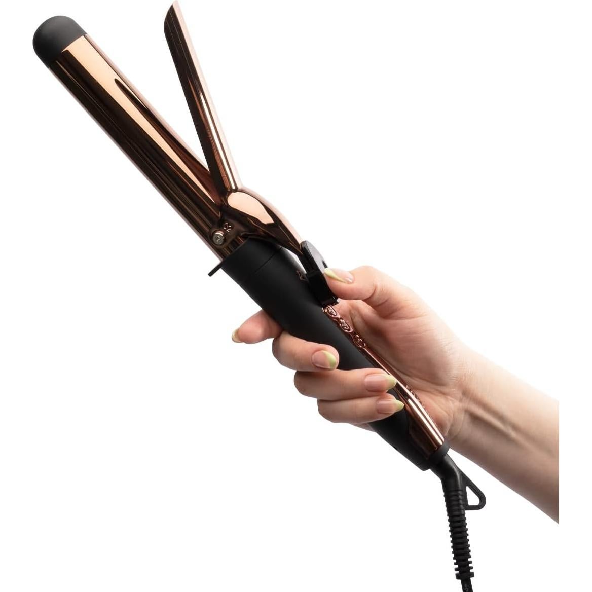 Plancha de Rizar Titanio FoxyBae 32mm Rosa Dorado - Rizos Brillantes