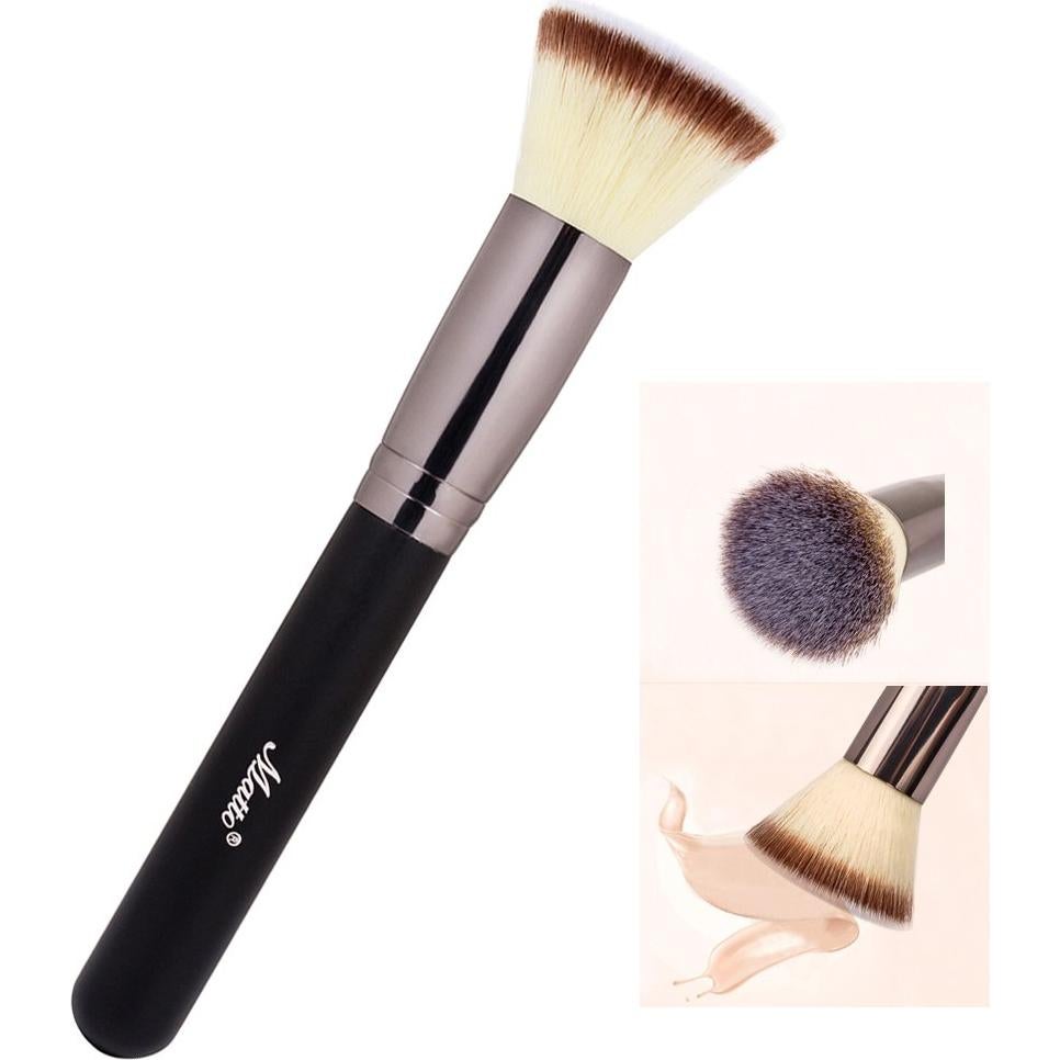 Matto Flat Kabuki Foundation Brush - Flat Top Makeup Brush for Foundation Blending Liquid Cream Mineral Powder 1 Piece