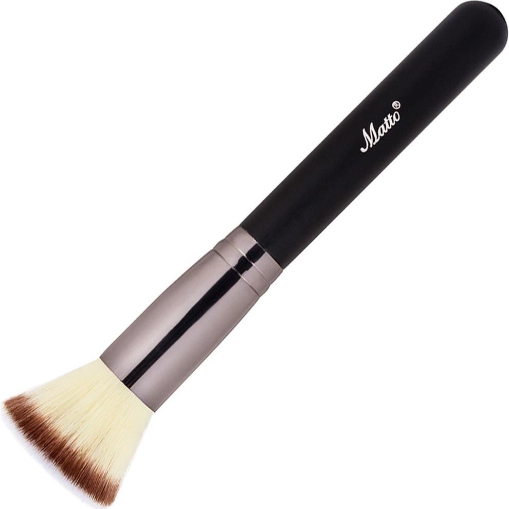 Matto Flat Kabuki Foundation Brush - Flat Top Makeup Brush for Foundation Blending Liquid Cream Mineral Powder 1 Piece