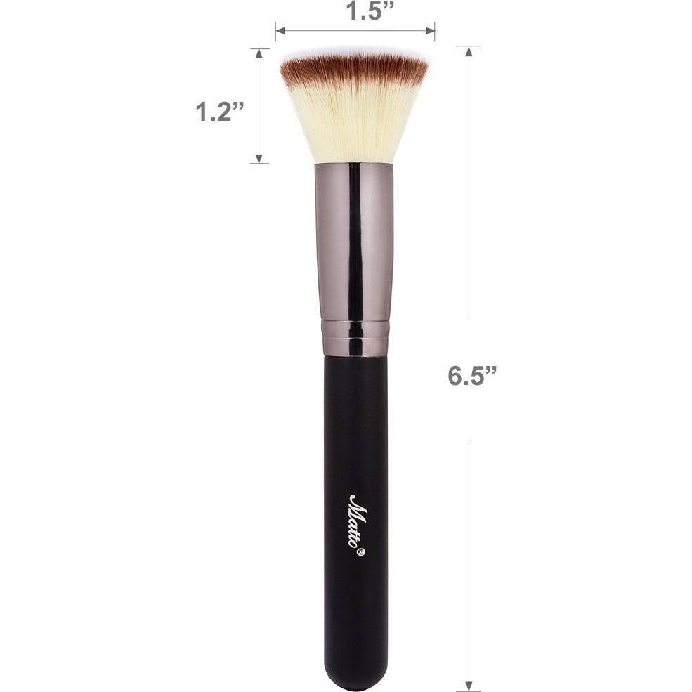 Matto Flat Kabuki Foundation Brush - Flat Top Makeup Brush for Foundation Blending Liquid Cream Mineral Powder 1 Piece