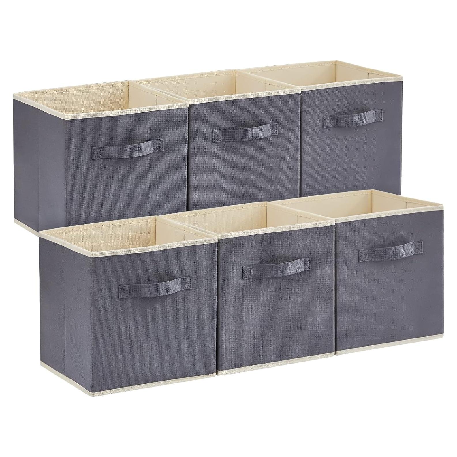Conjunto de 6 Cubos de Almacenamiento Plegables Lifewit 33cm Gris