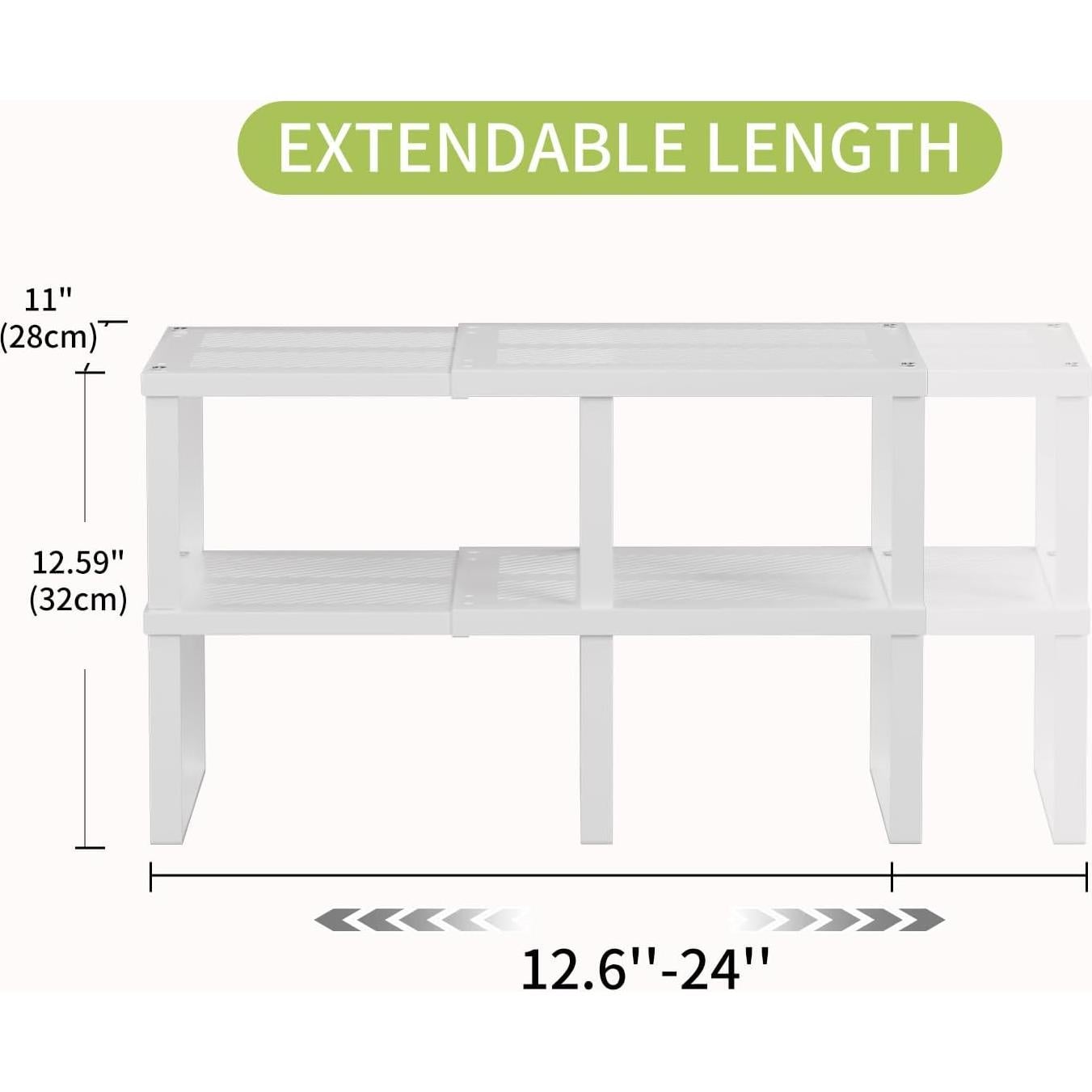 Organizador de Estantes Expandible EAROND - Juego de 2, 32-61 cm