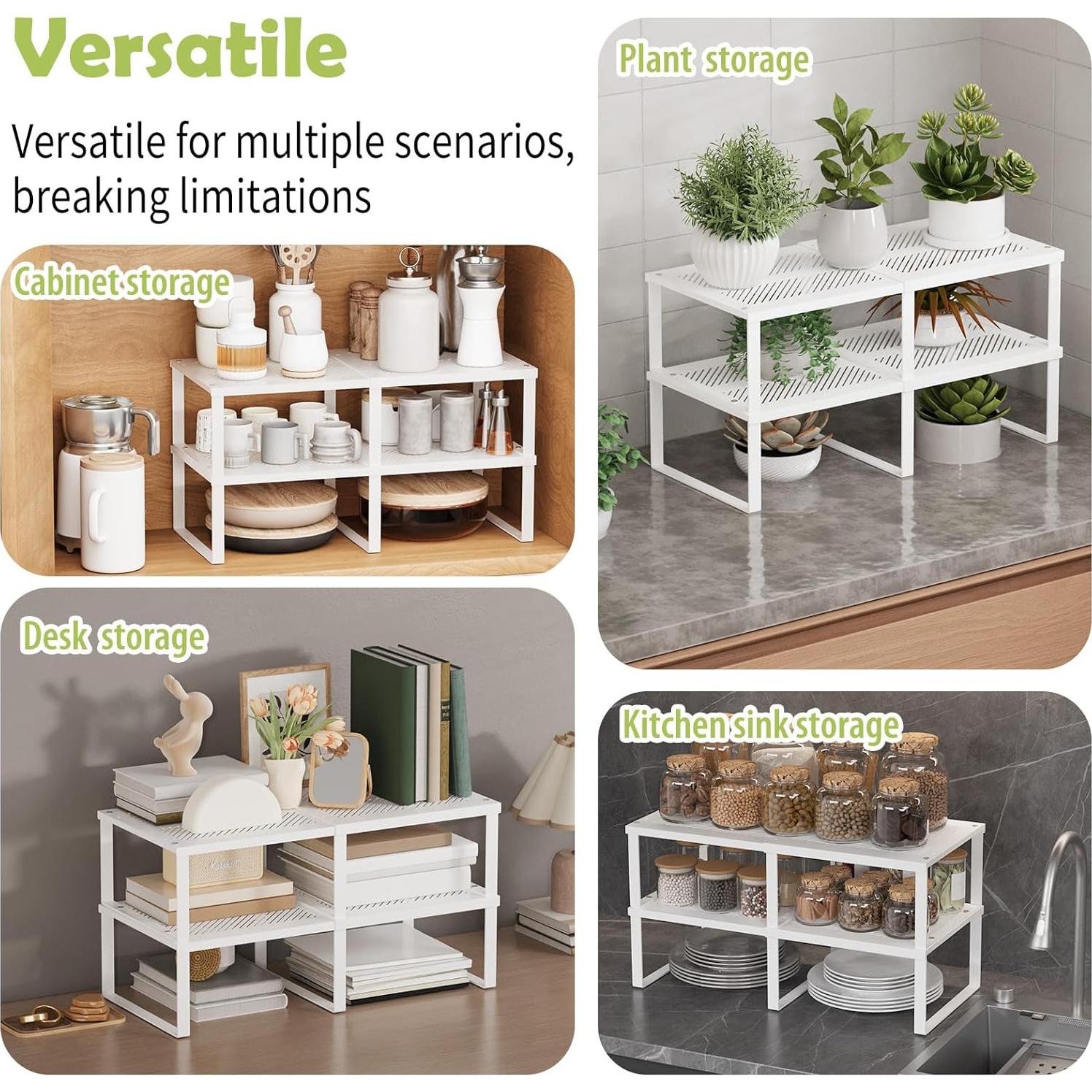 Organizador de Estantes Expandible EAROND - Juego de 2, 32-61 cm