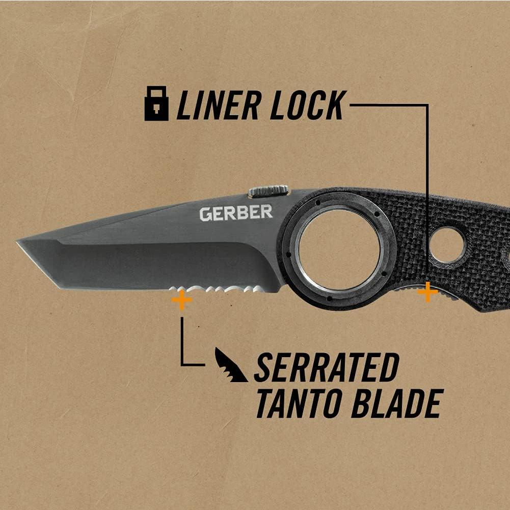 Cuchillo Plegable Gerber Gear Remix 3" Serrado Negro